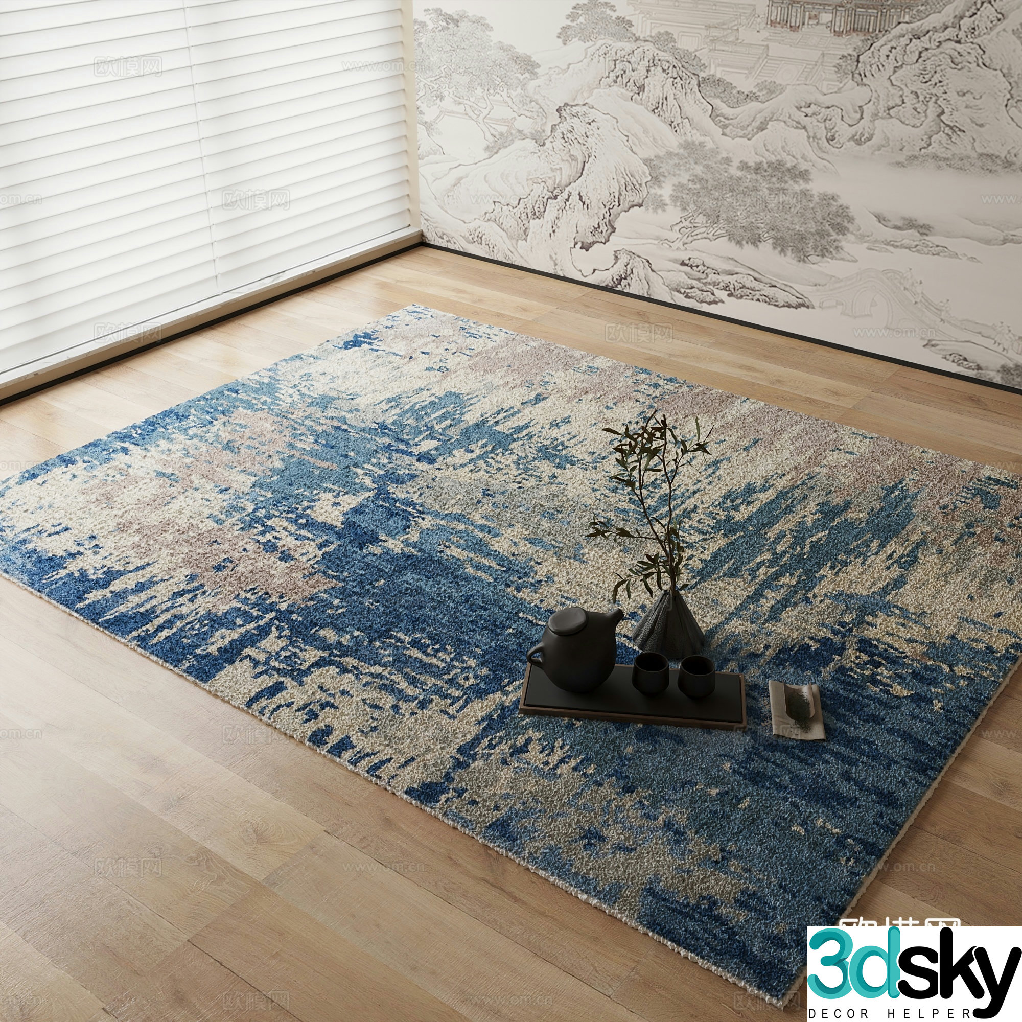 New Chinese carpet 3D model