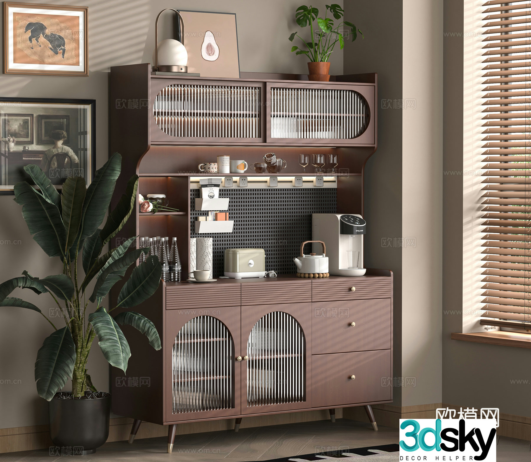 Middle-aged sideboard 3D model