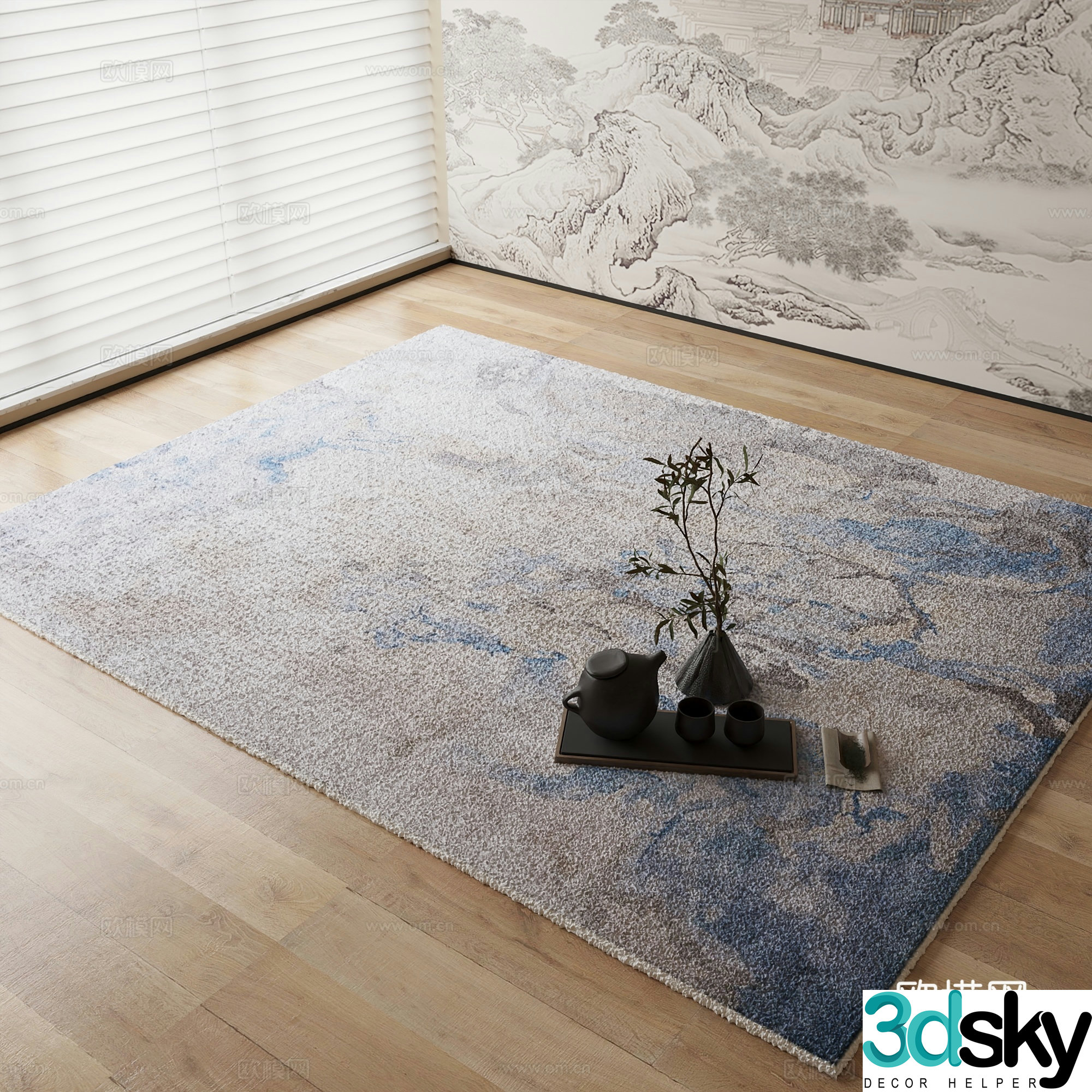 New Chinese carpet 3D model
