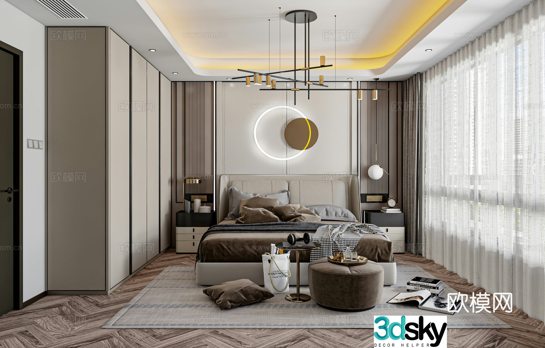 Modern bedroom 3d model