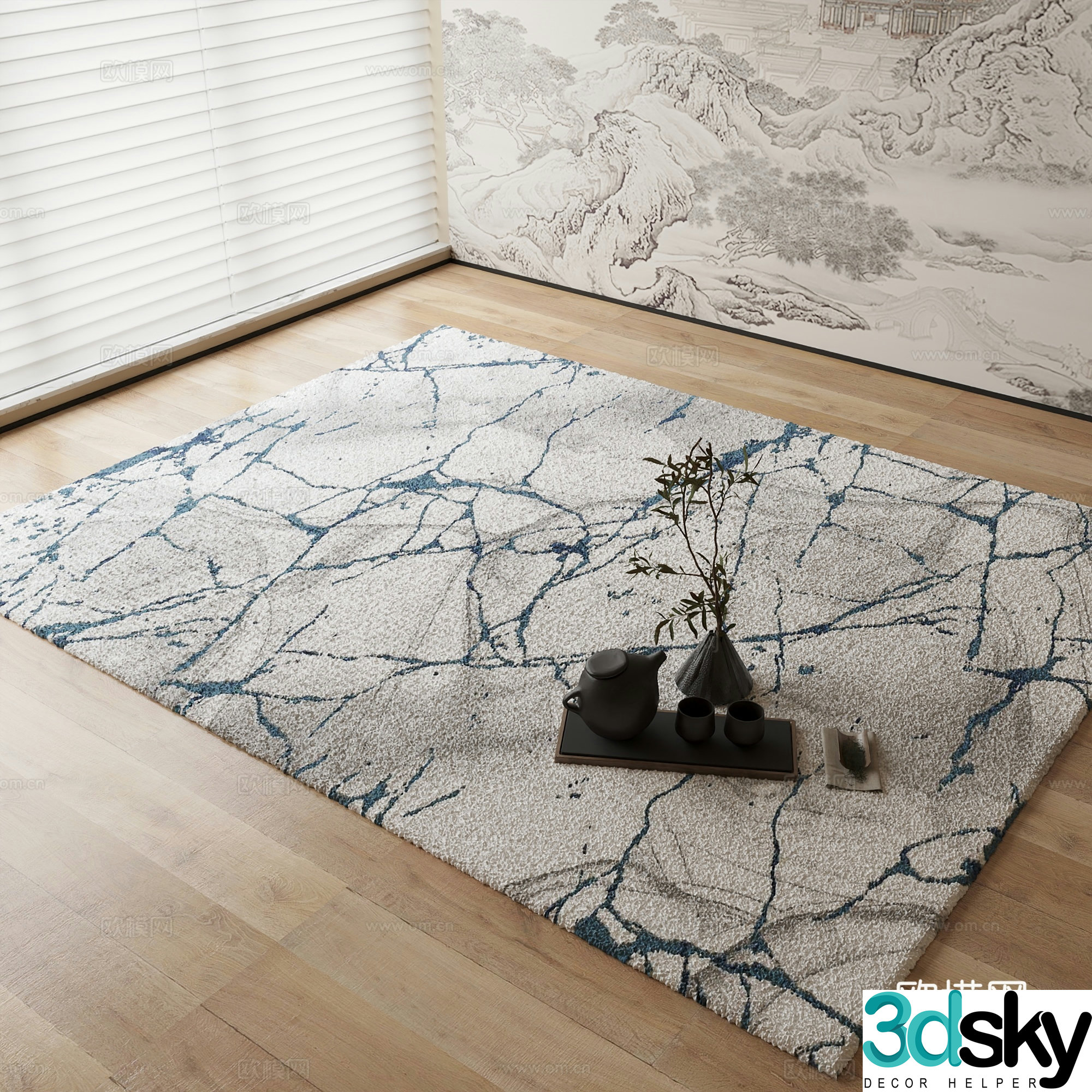 New Chinese carpet 3D model
