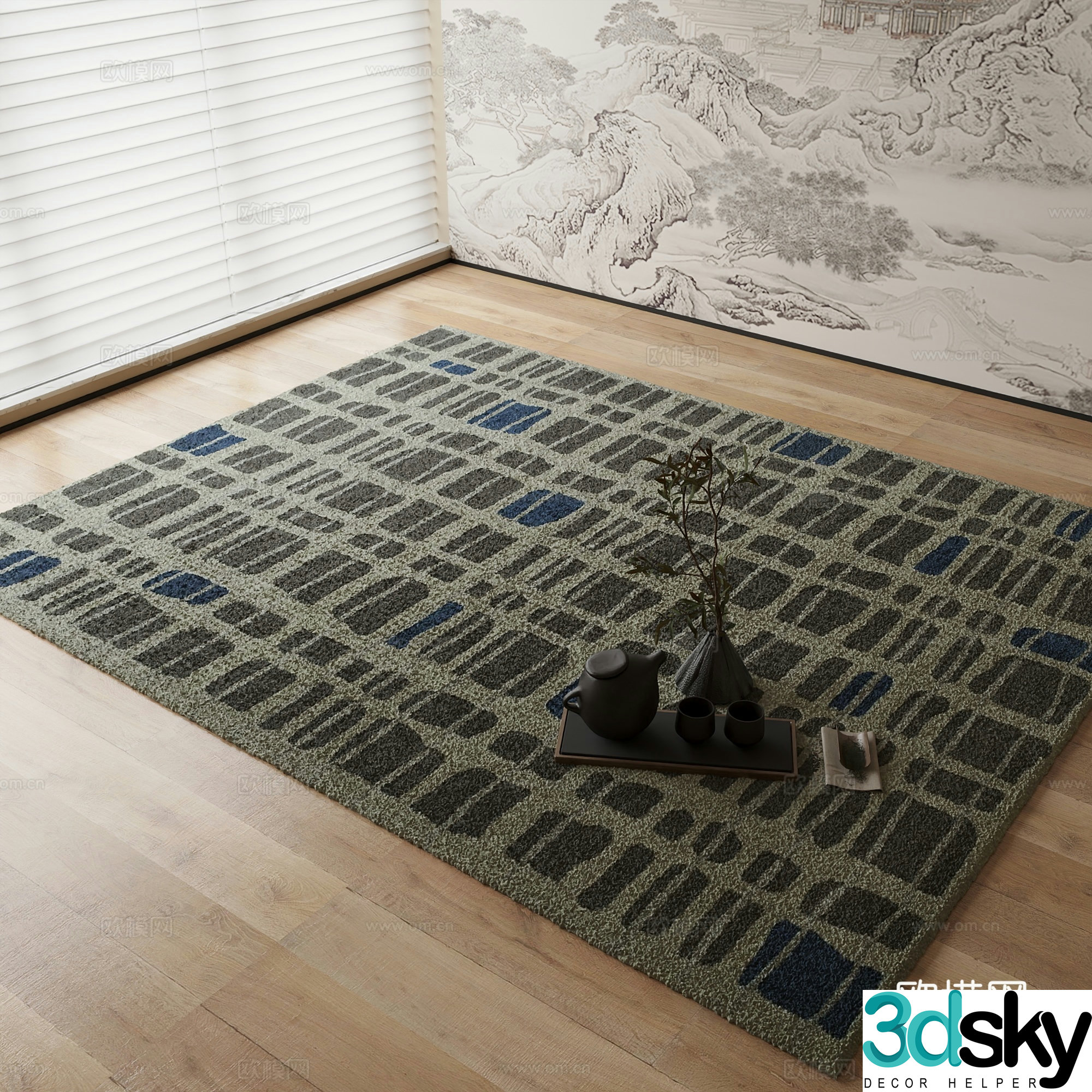 New Chinese carpet 3D model