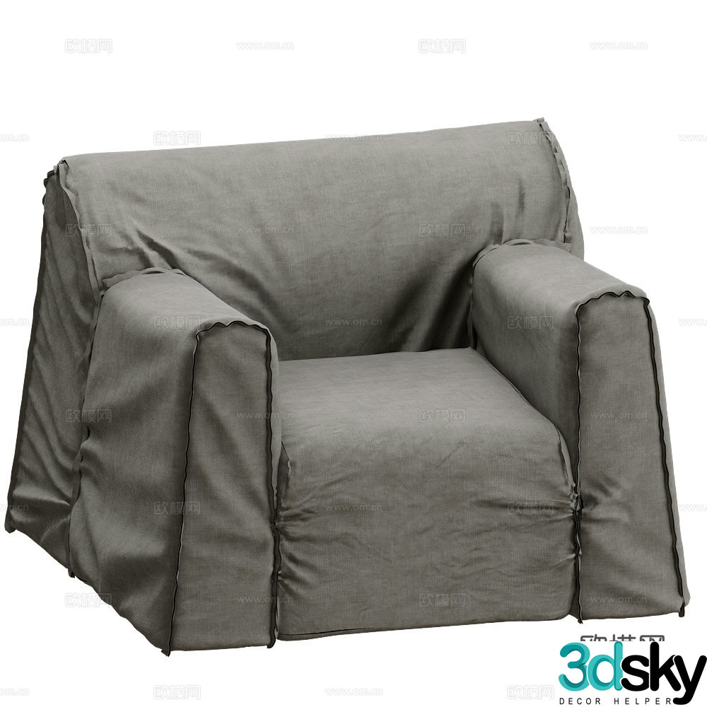Single sofa 3d model
