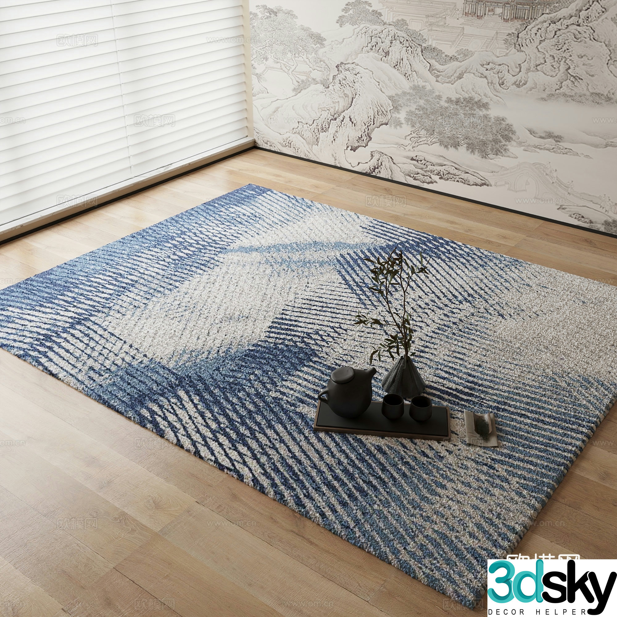New Chinese carpet 3D model