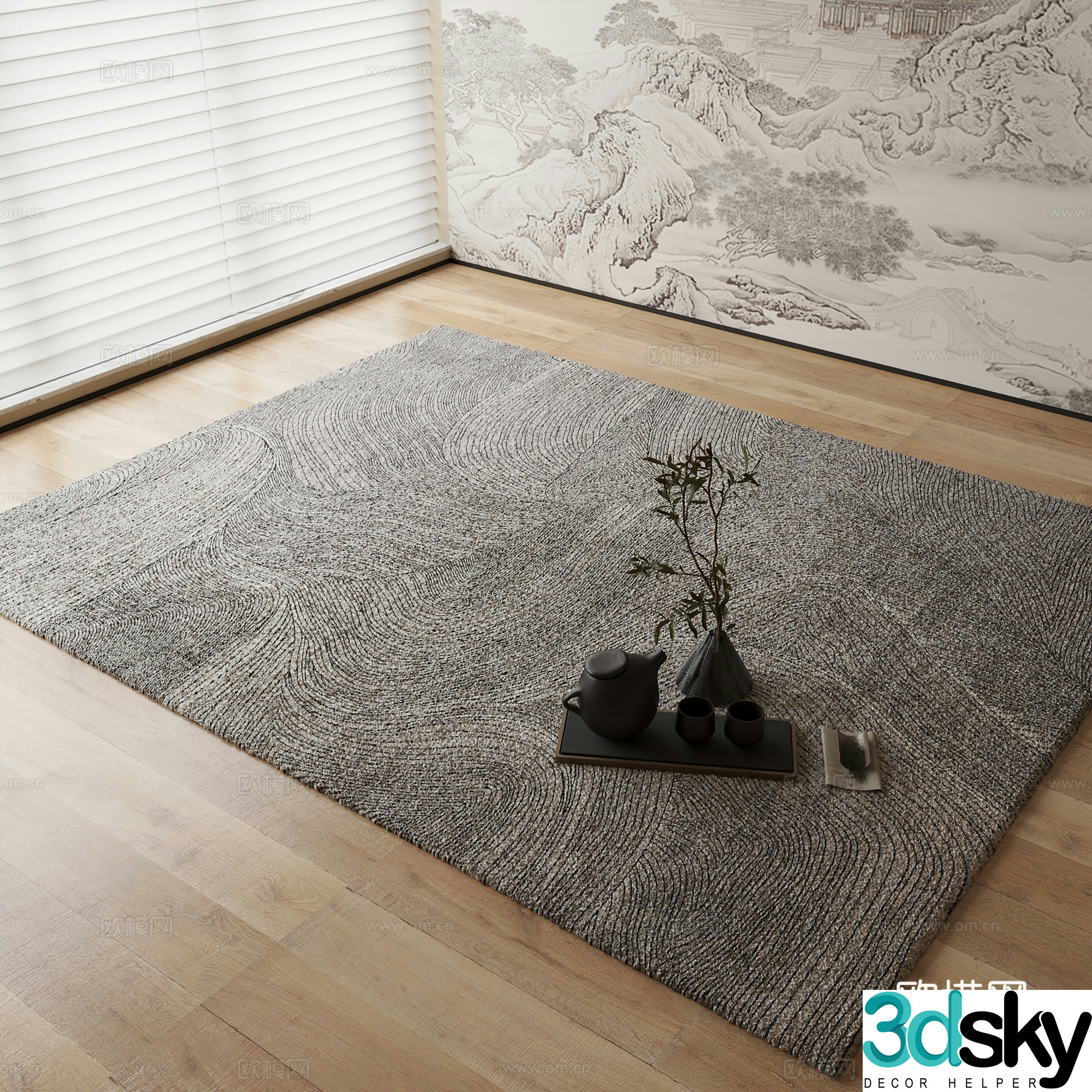 New Chinese carpet 3D model