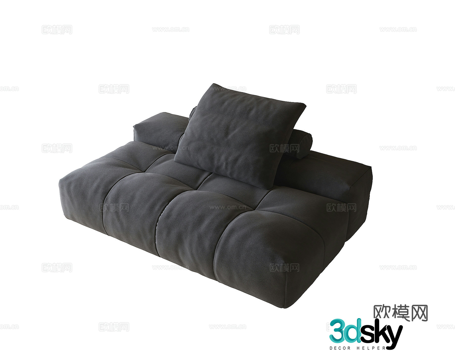 Modern single sofa lazy sofa 3d model