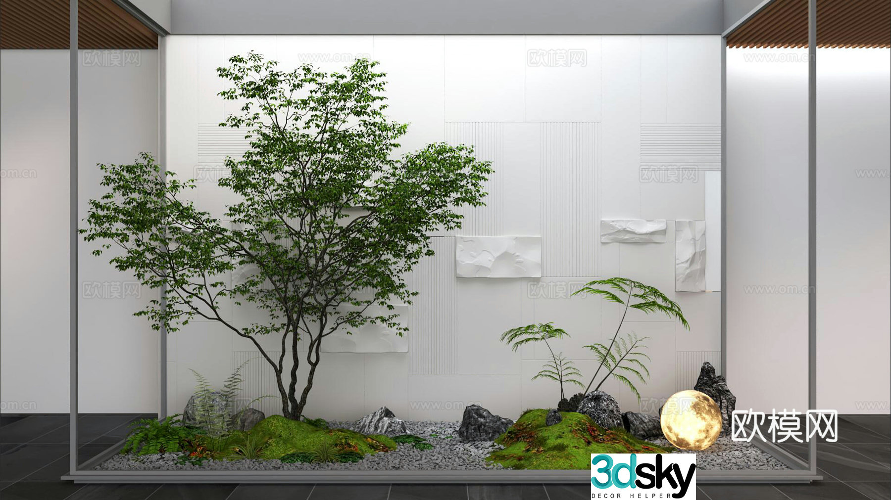 Indoor landscape 3D model