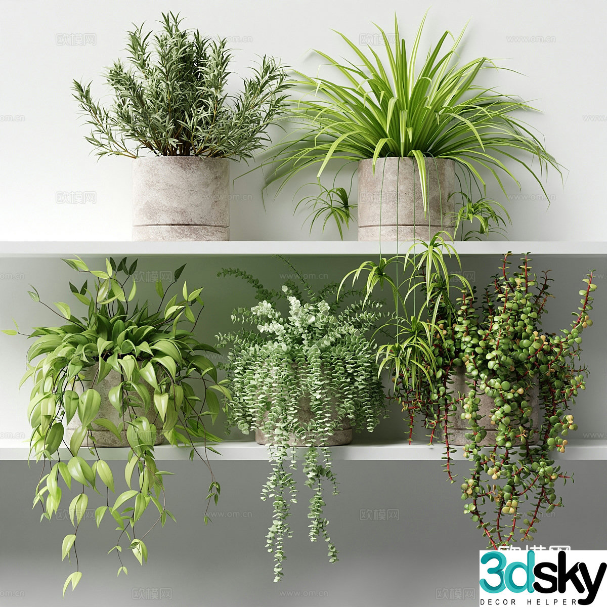 3D model of hanging basket