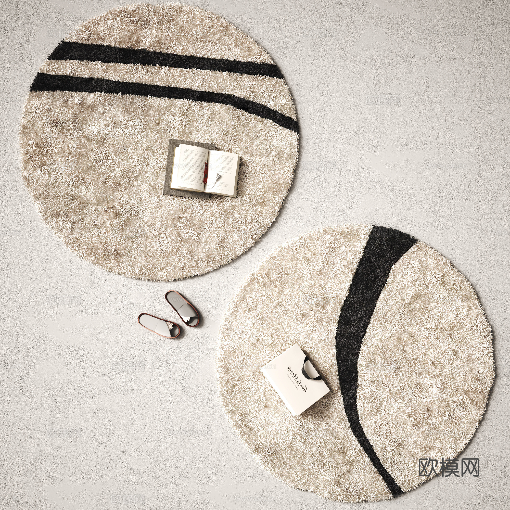 Modern round carpet 3d model
