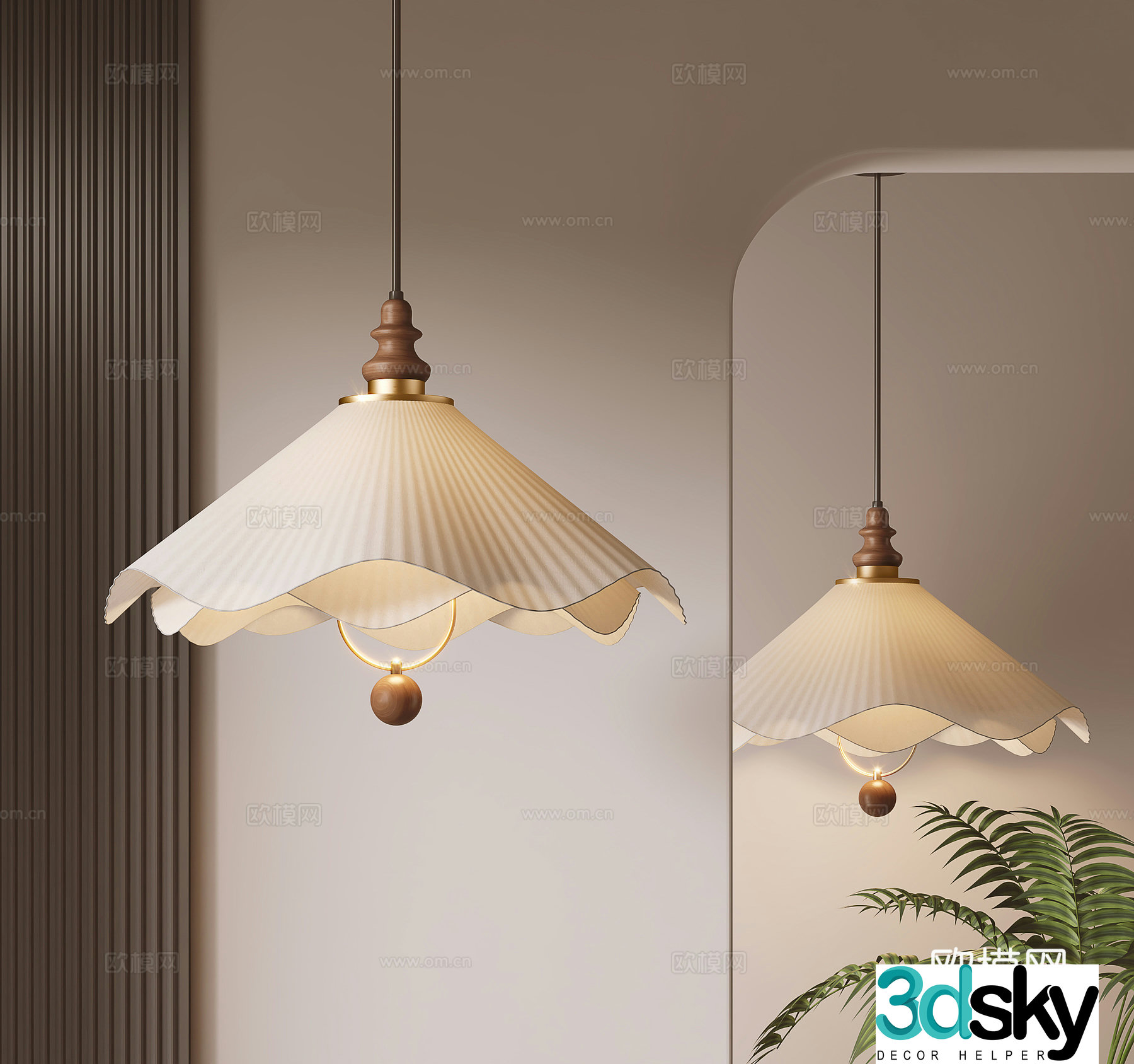 French art chandelier 3D model