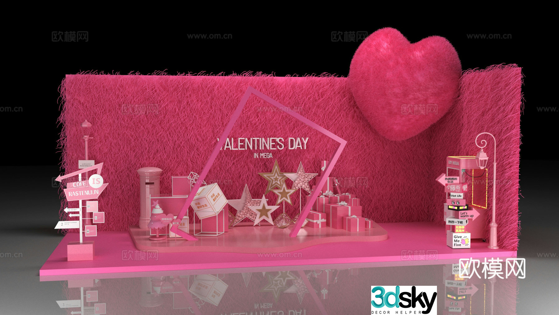 Chinese Valentine’s Day Beautiful Celebration Goddess Day Beautiful Celebration Engagement Beautiful Celebration Chinese Beautiful Celebration 3D Model
