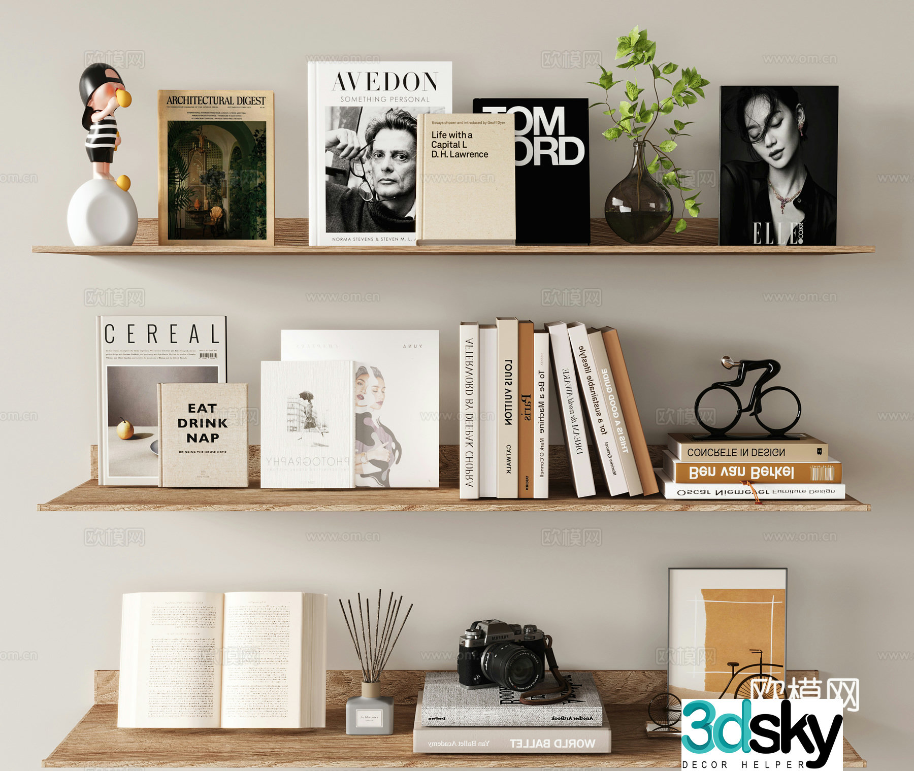 Modern books Books Books Books Books Current Magazine Book Combination Magazine 3D Model