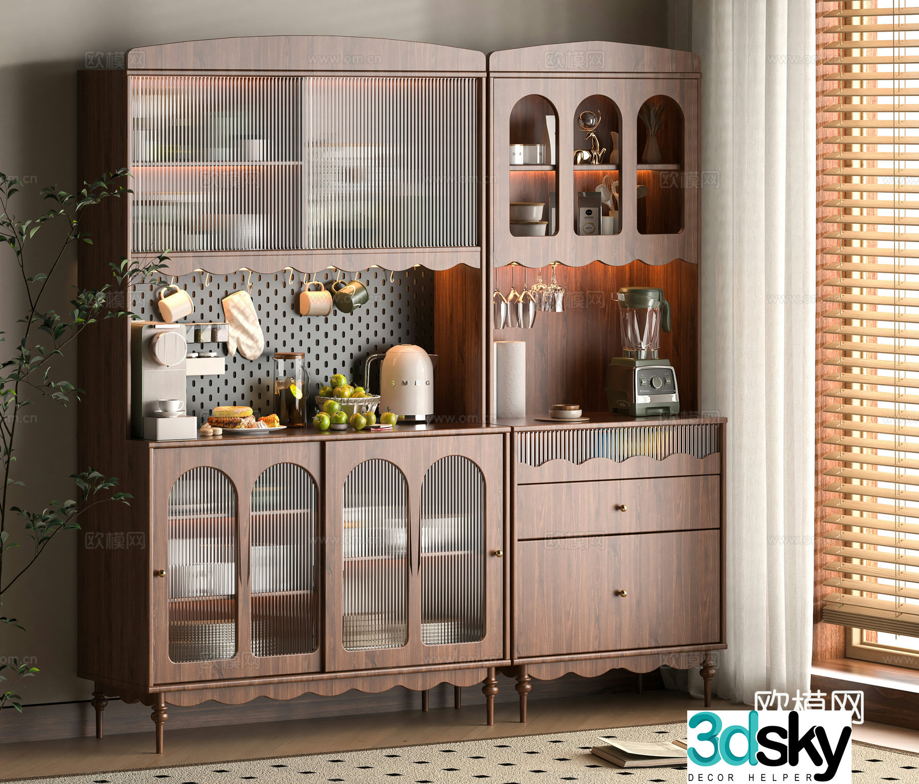 Middle-aged sideboard 3D model