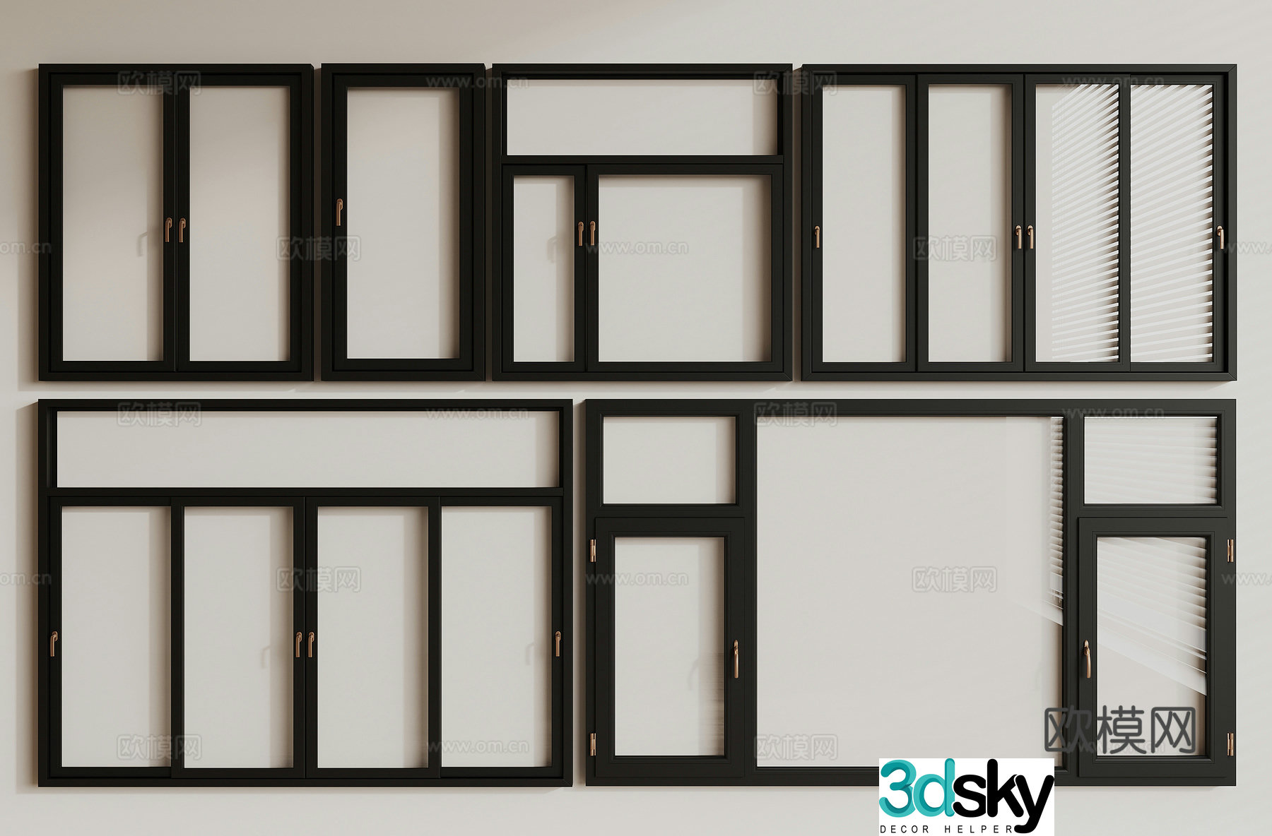 Modern window 3d model