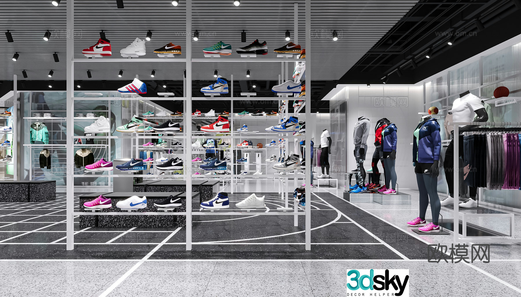 Clothing store 3d model
