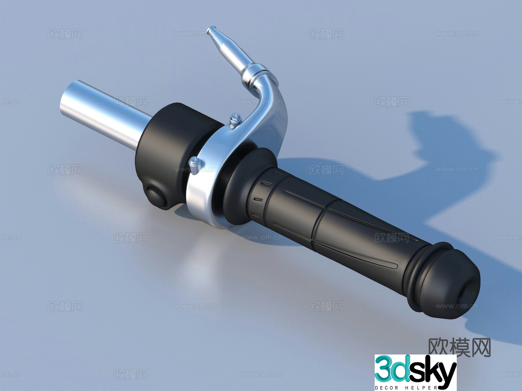 Motorcycle accelerator handle hardware 3D model