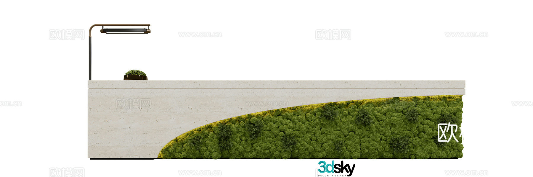 Reception desk front desk 3D model