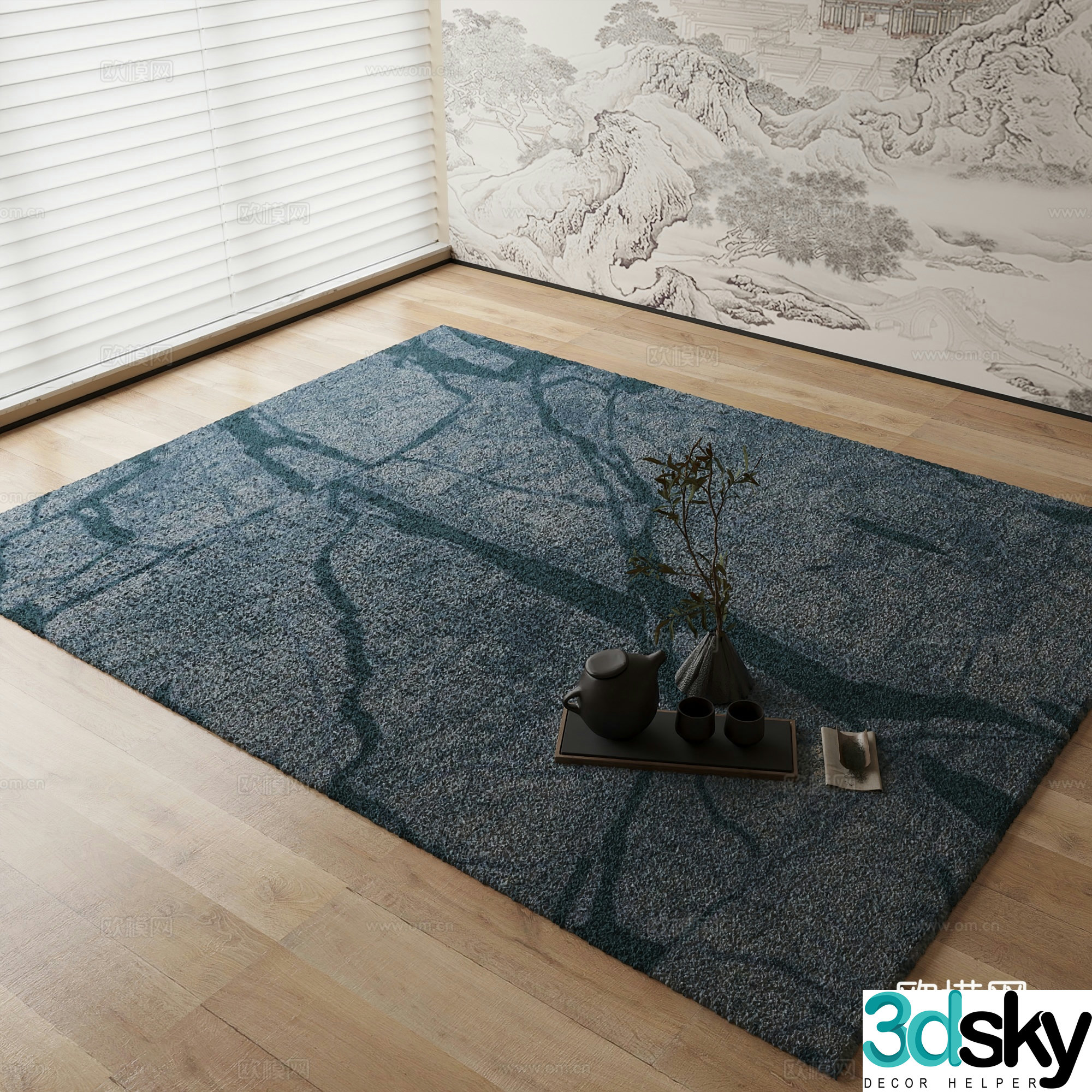 New Chinese carpet 3D model