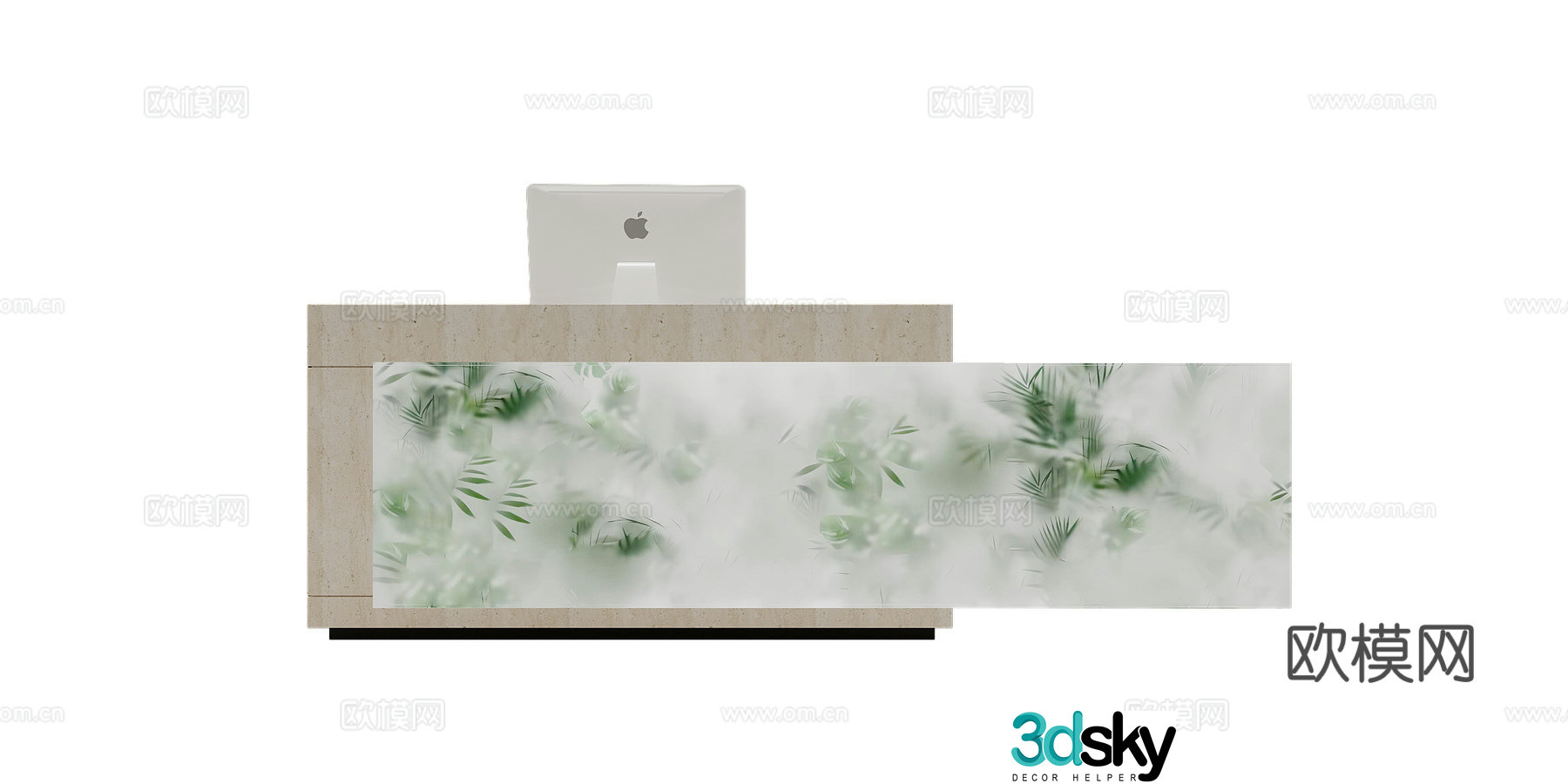 Reception desk front desk 3D model