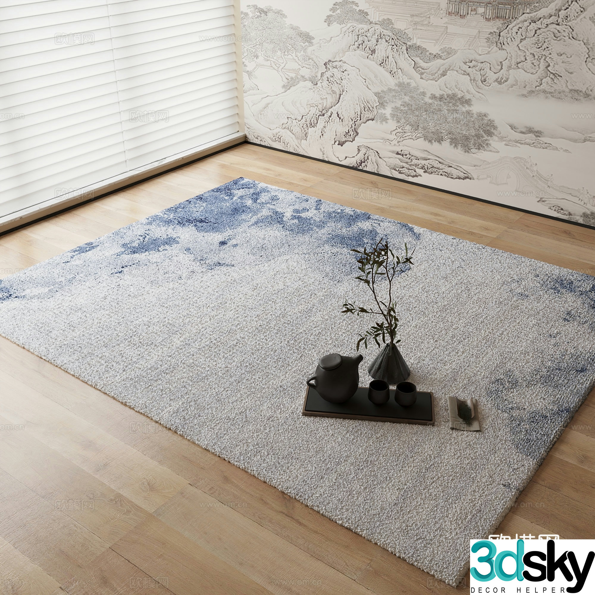New Chinese carpet 3D model