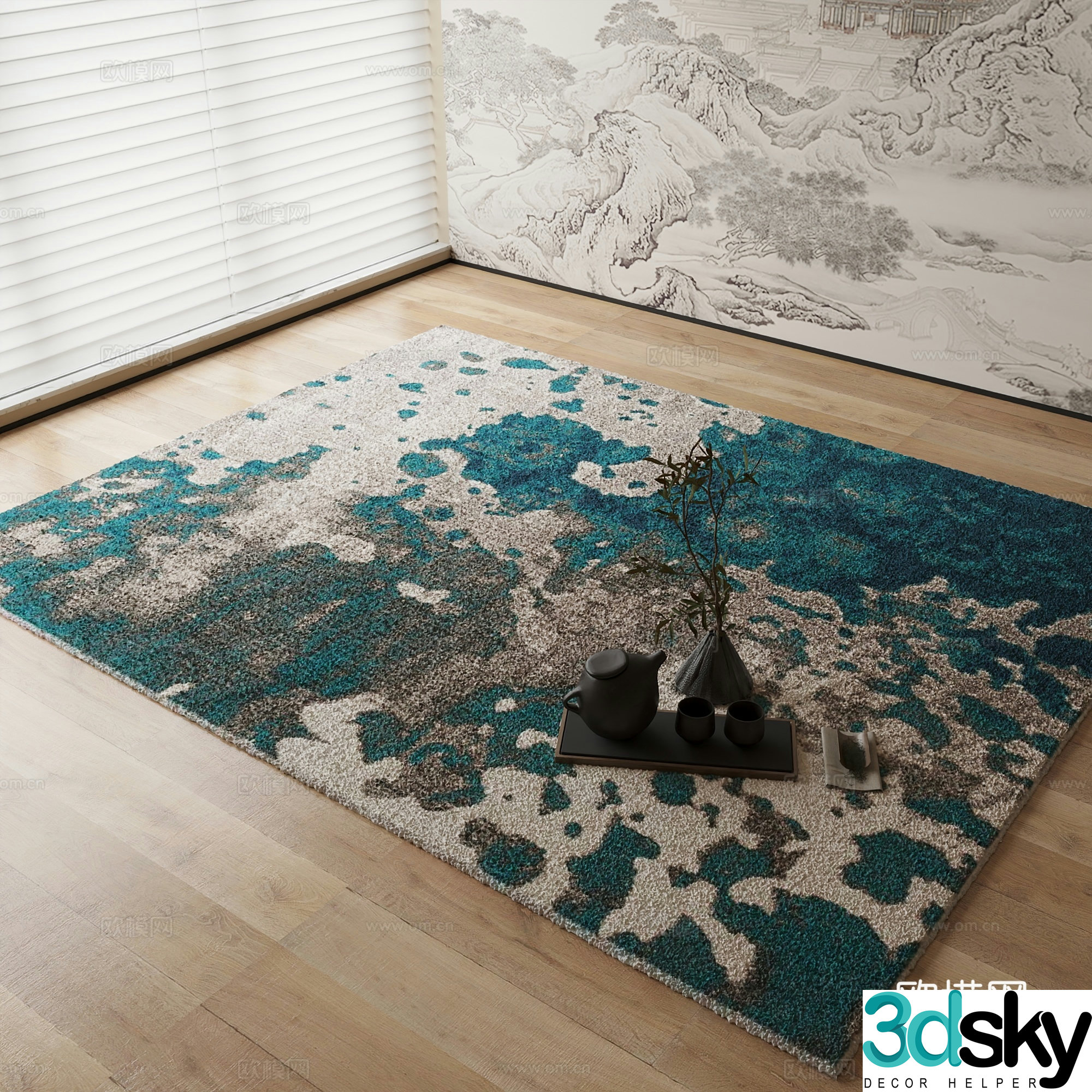 New Chinese carpet 3D model