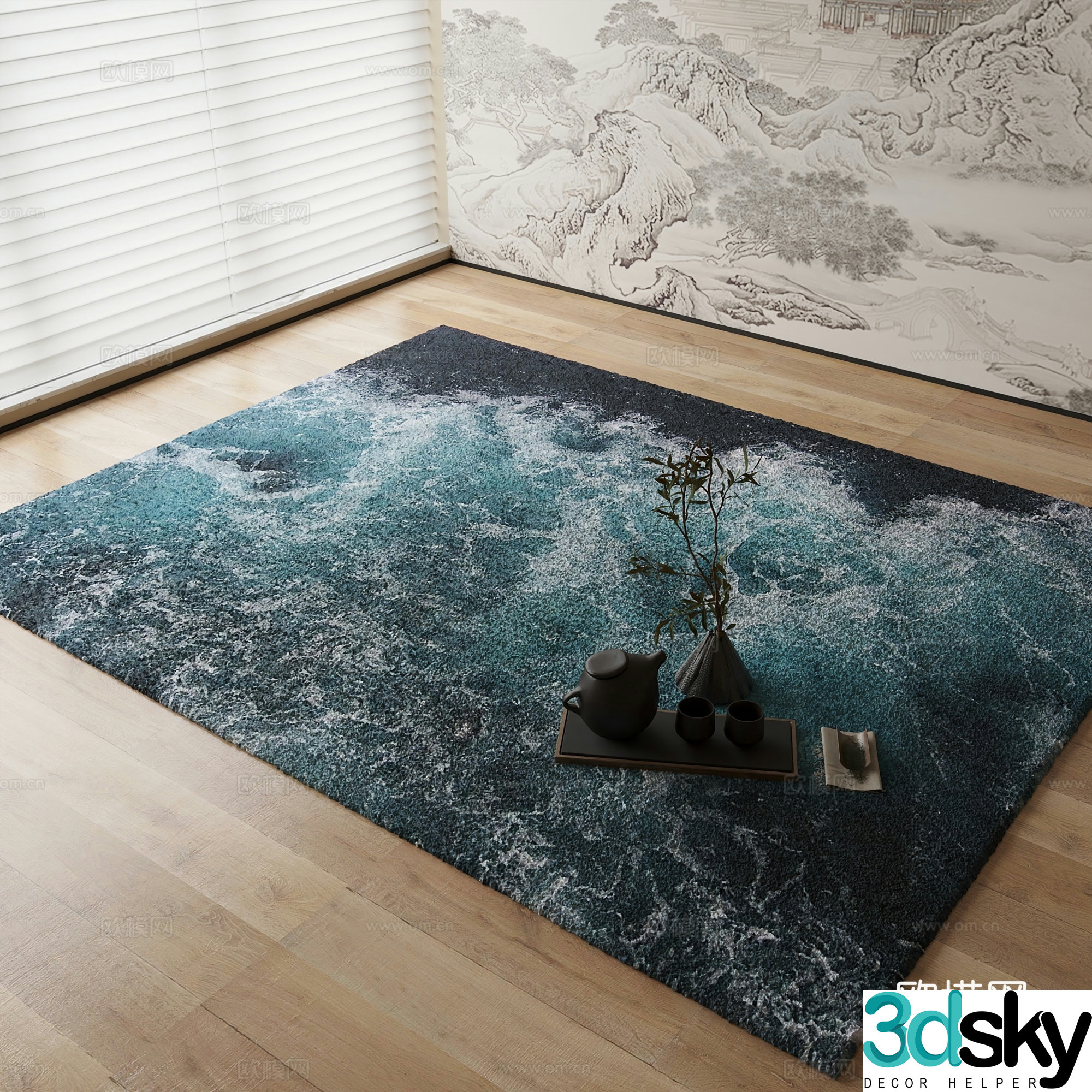 New Chinese carpet 3D model