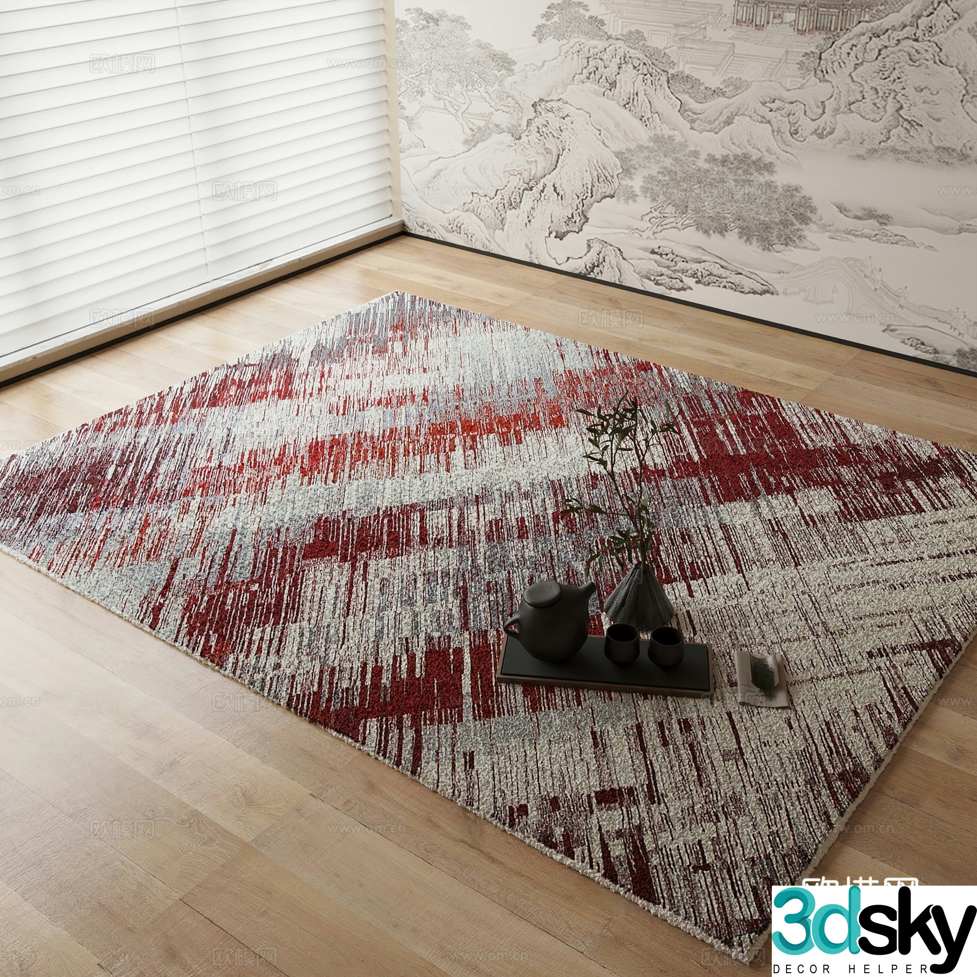 New Chinese carpet 3D model