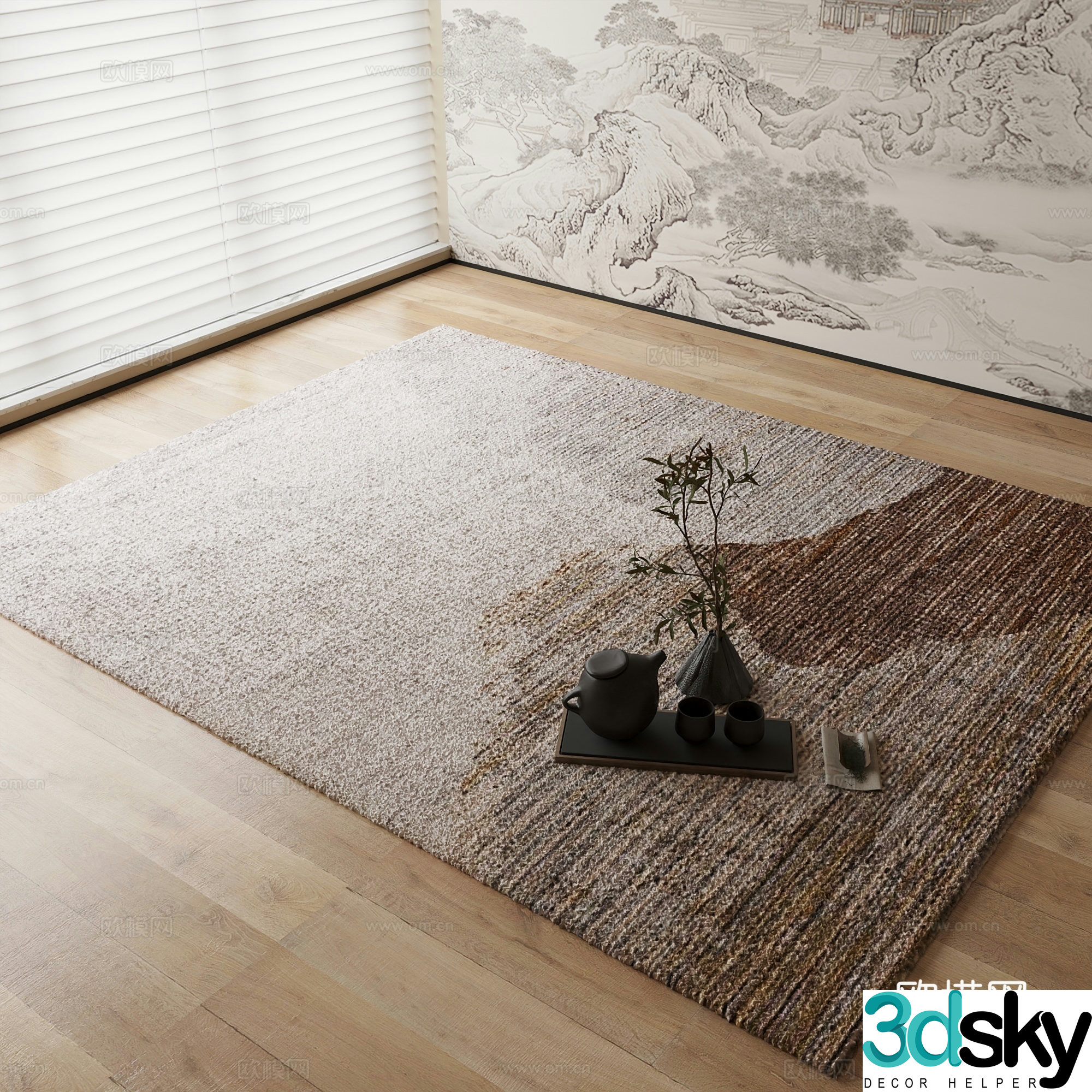 New Chinese carpet 3D model