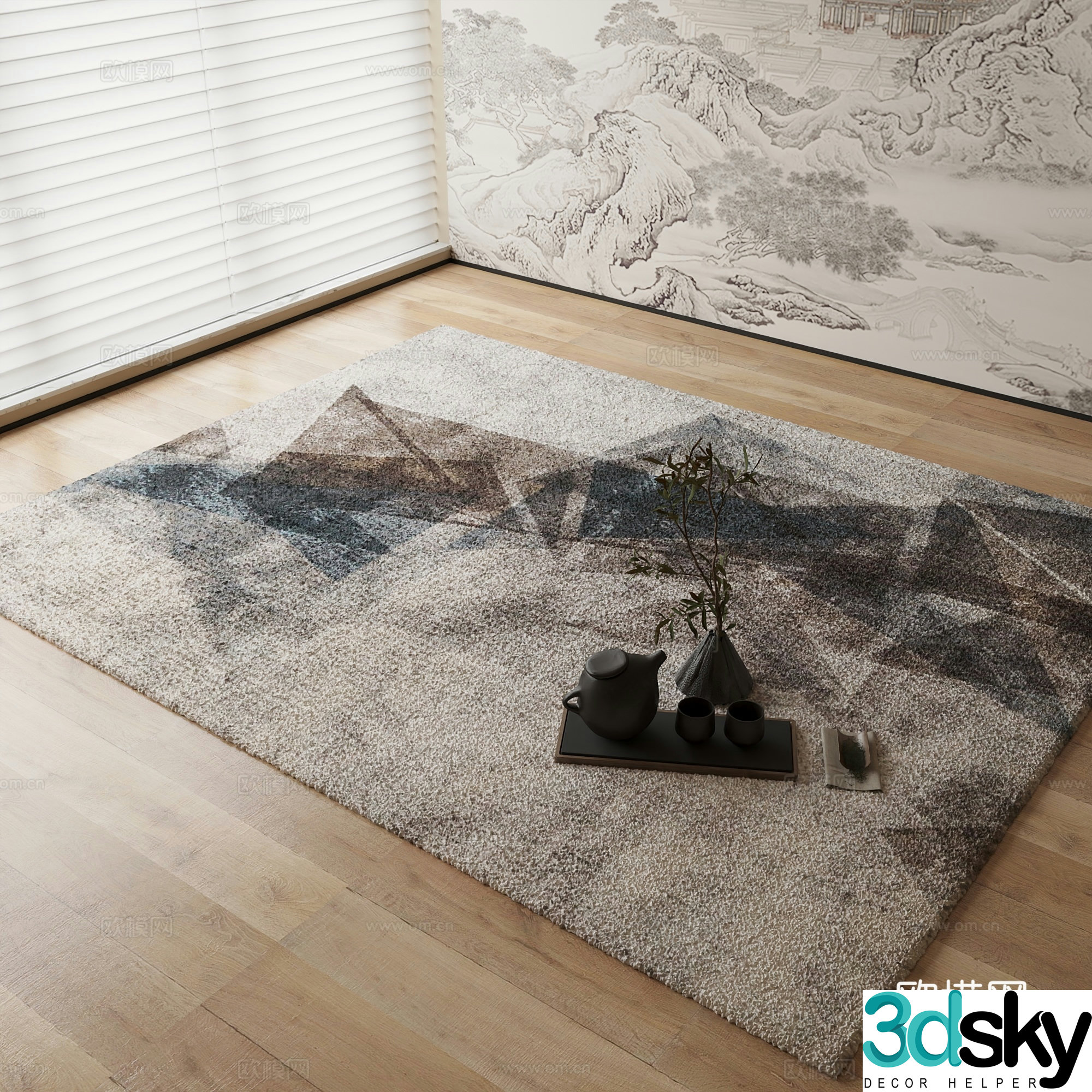 New Chinese carpet 3D model