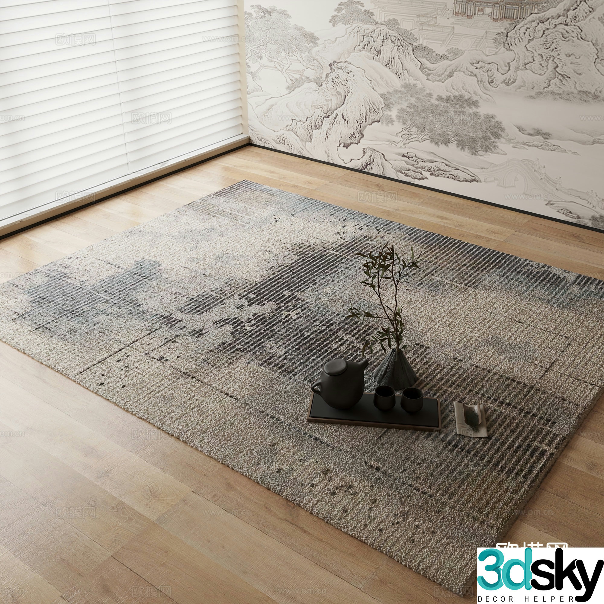 New Chinese carpet 3D model