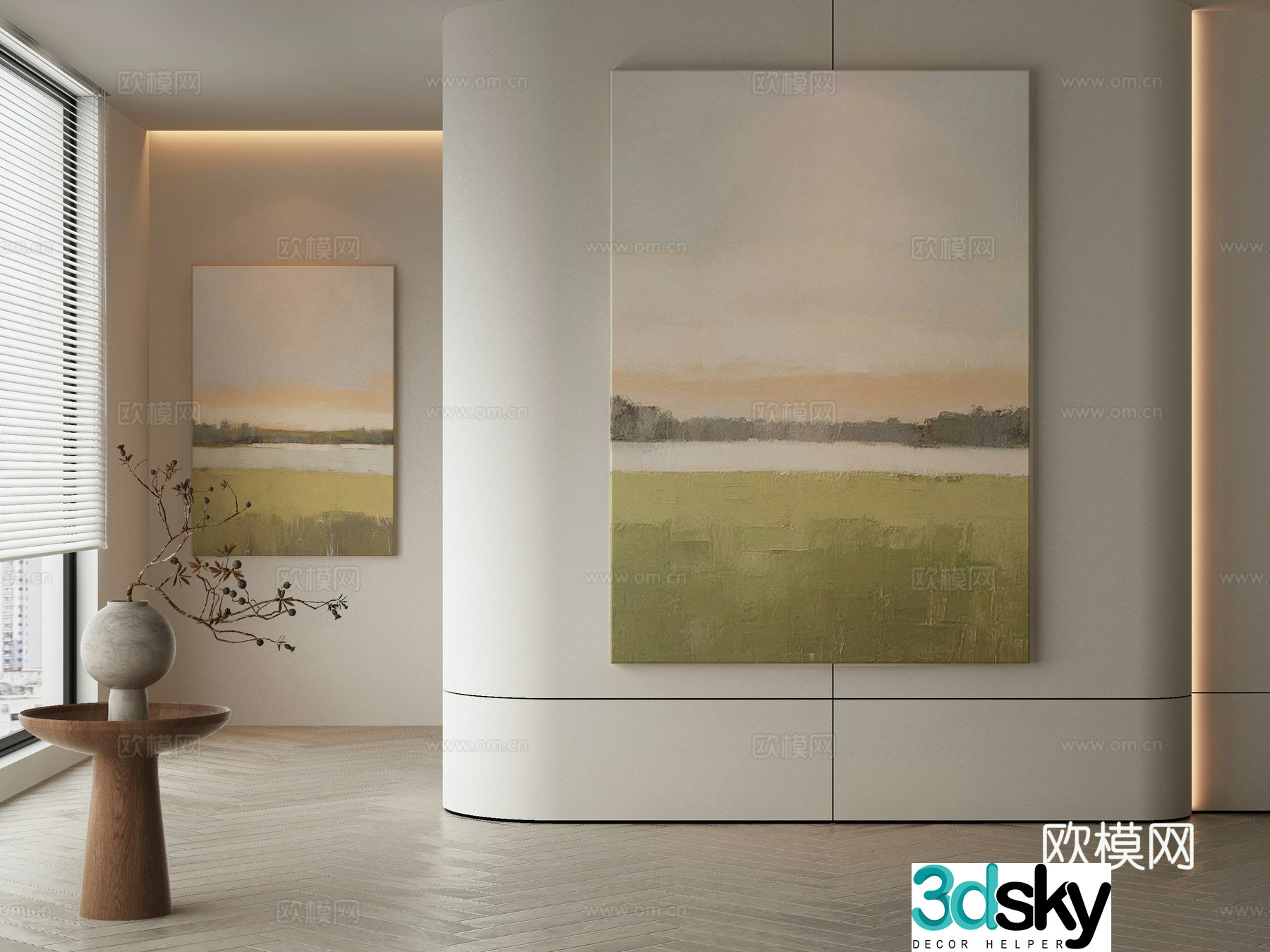 Modern decorative painting 3d model