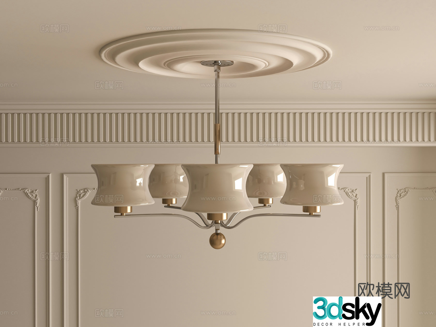 3D model of medieval style chandelier
