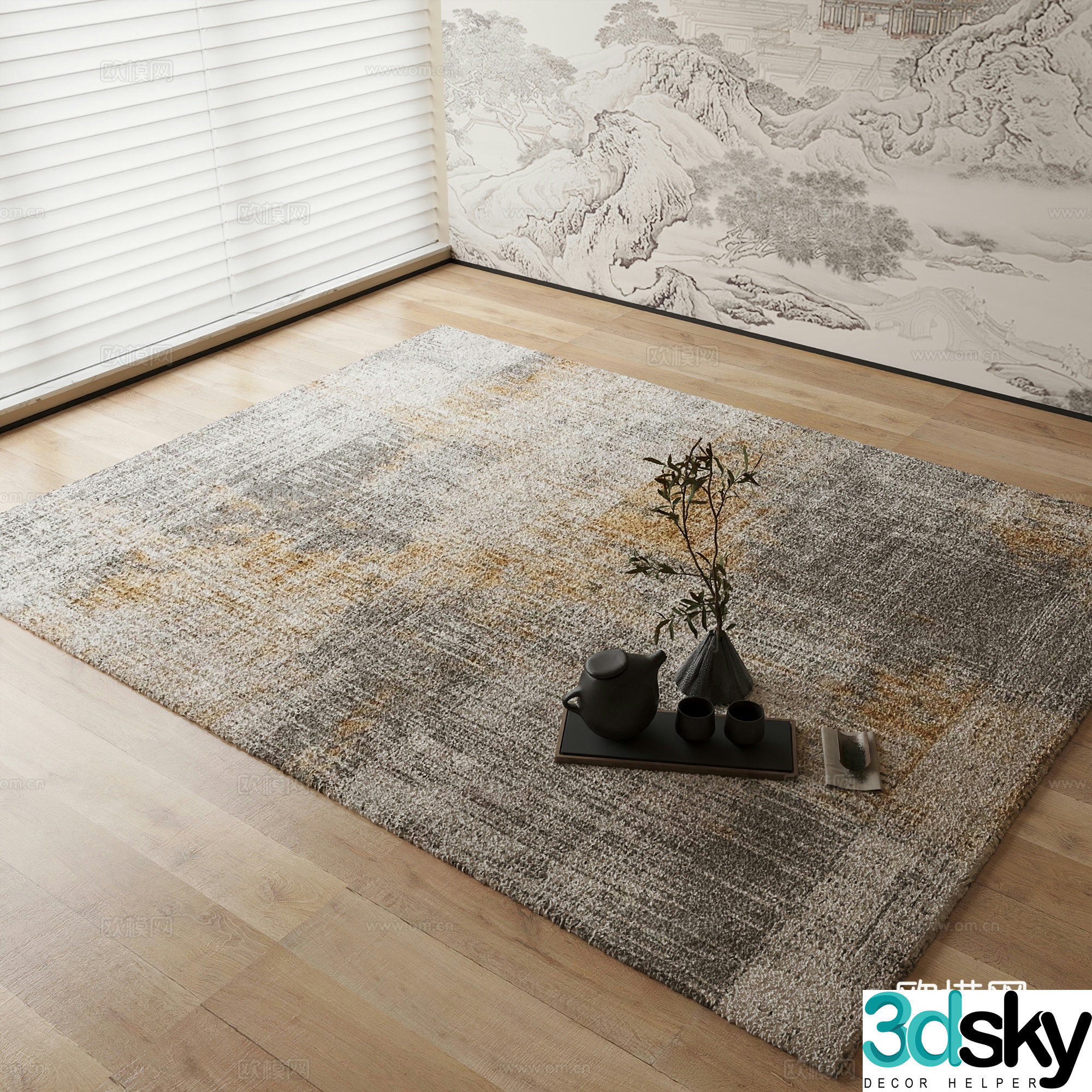 New Chinese carpet 3D model