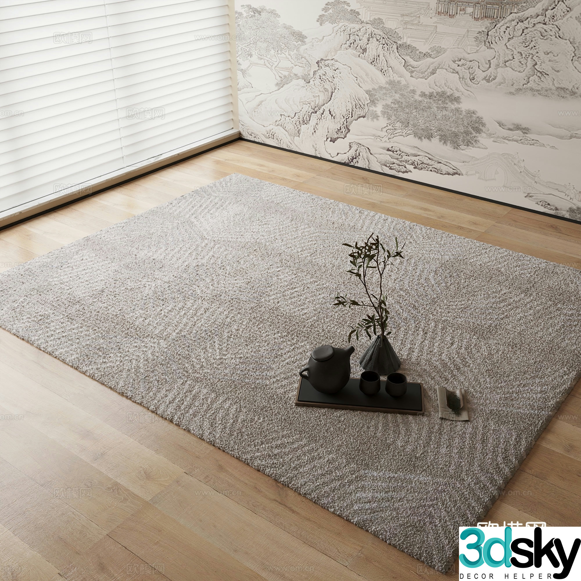 New Chinese carpet 3D model