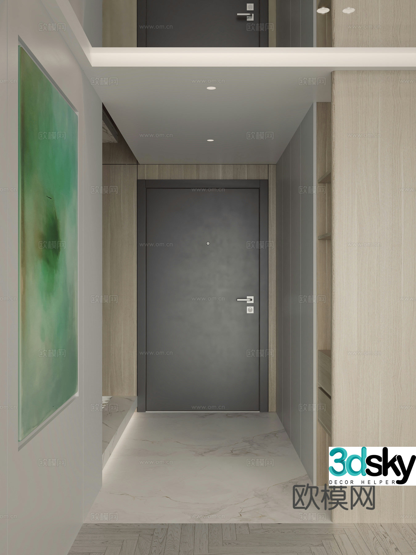 Entrance view cabinet Shoe cabinet entrance cabinet 3D model
