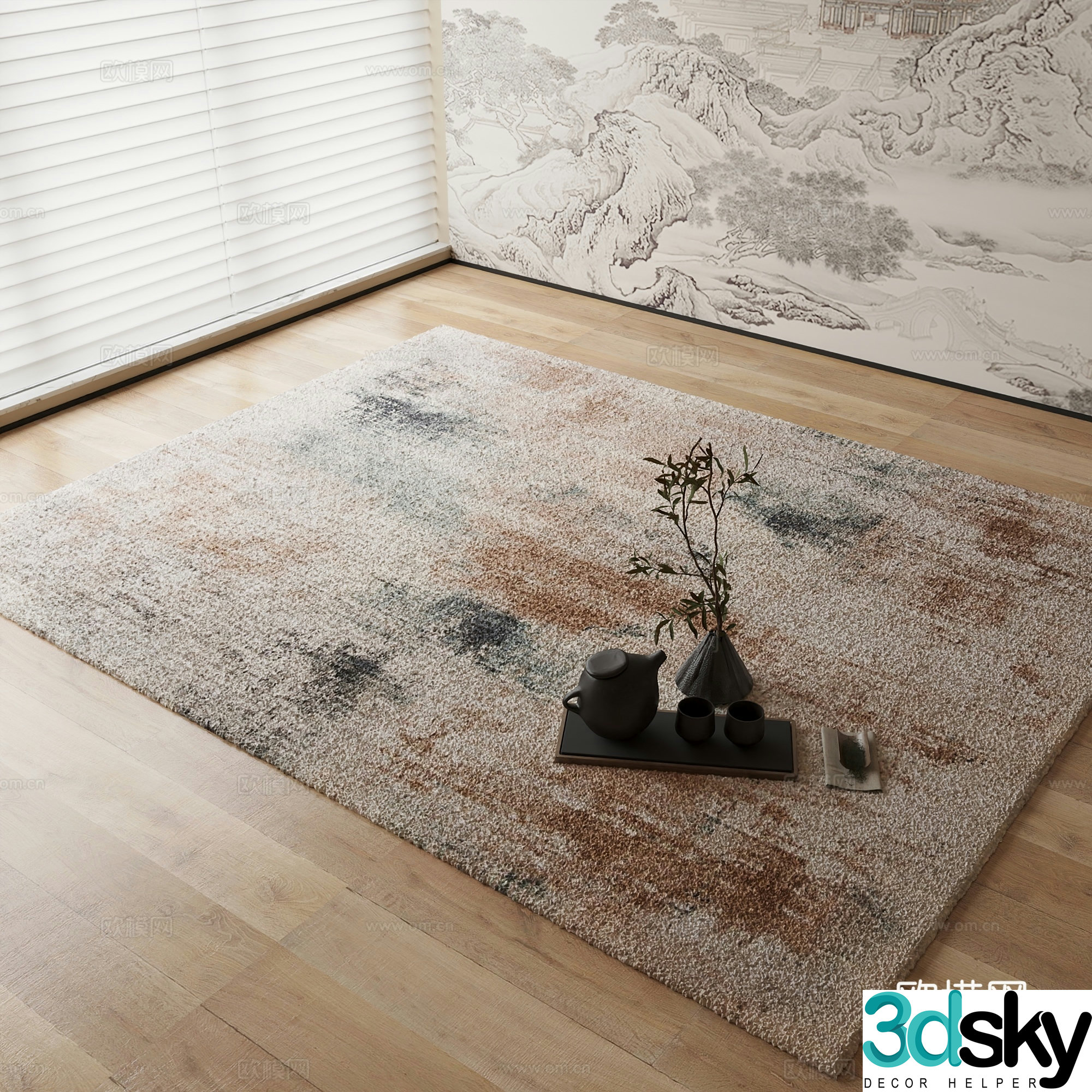 New Chinese carpet 3D model