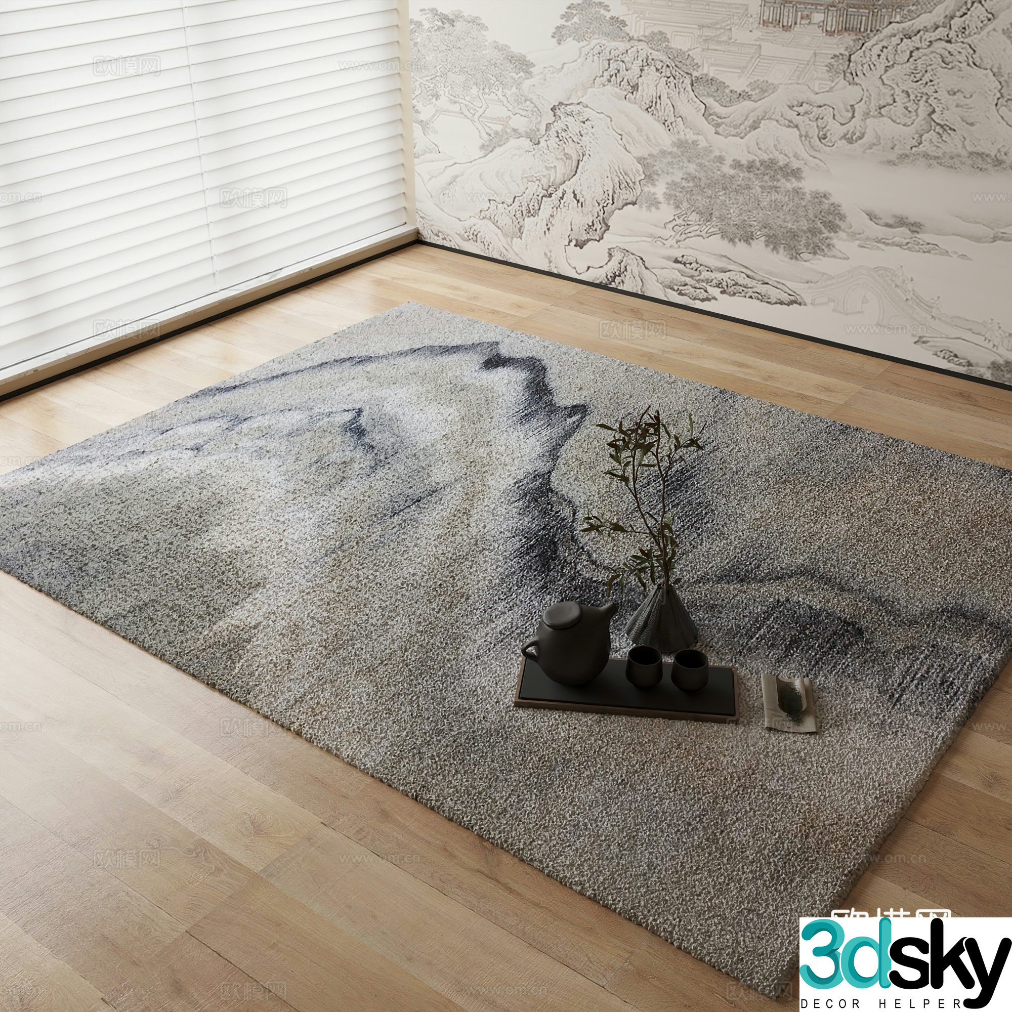 New Chinese carpet 3D model