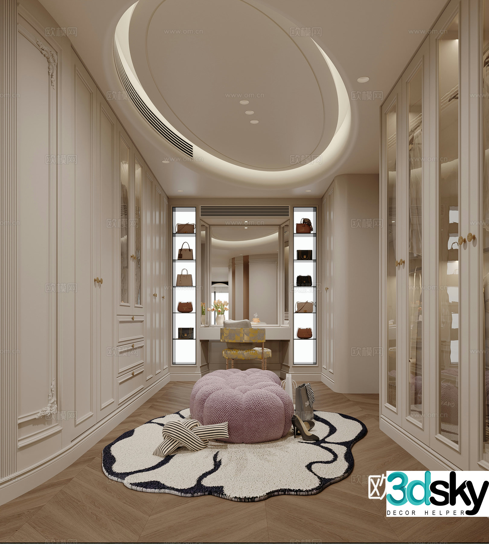 French cloakroom 3d model