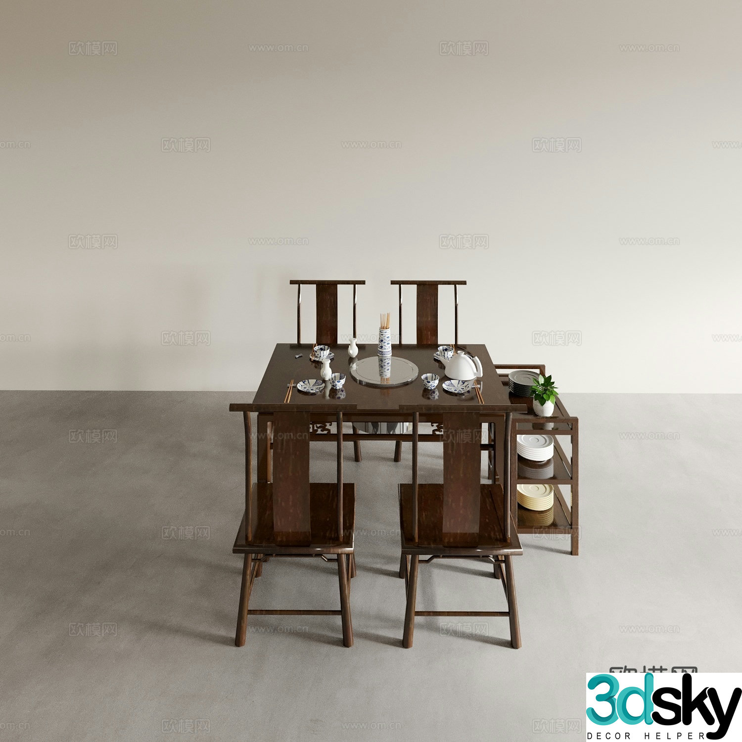 Dining table and chairs living and dining table and chairs dining table and chairs wine table and chairs table and chair combination 3D model