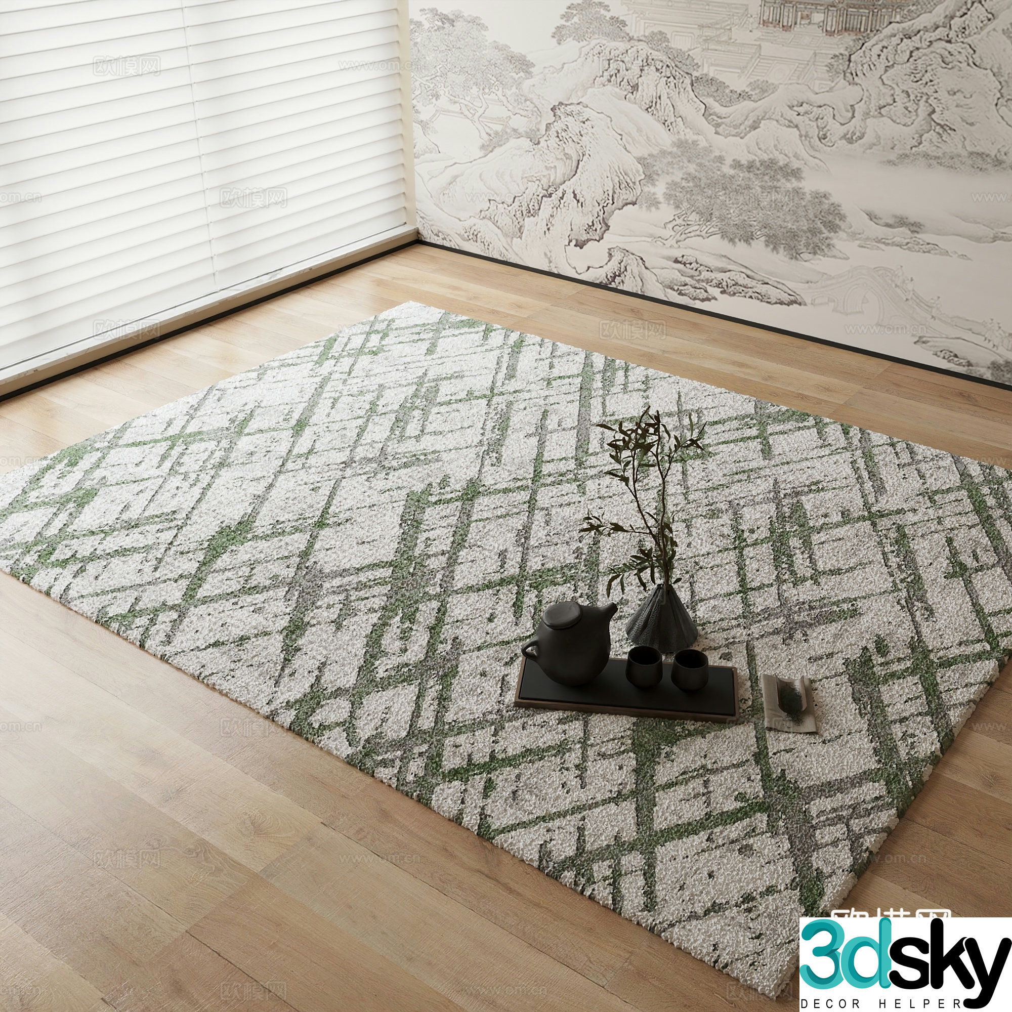 New Chinese carpet 3D model