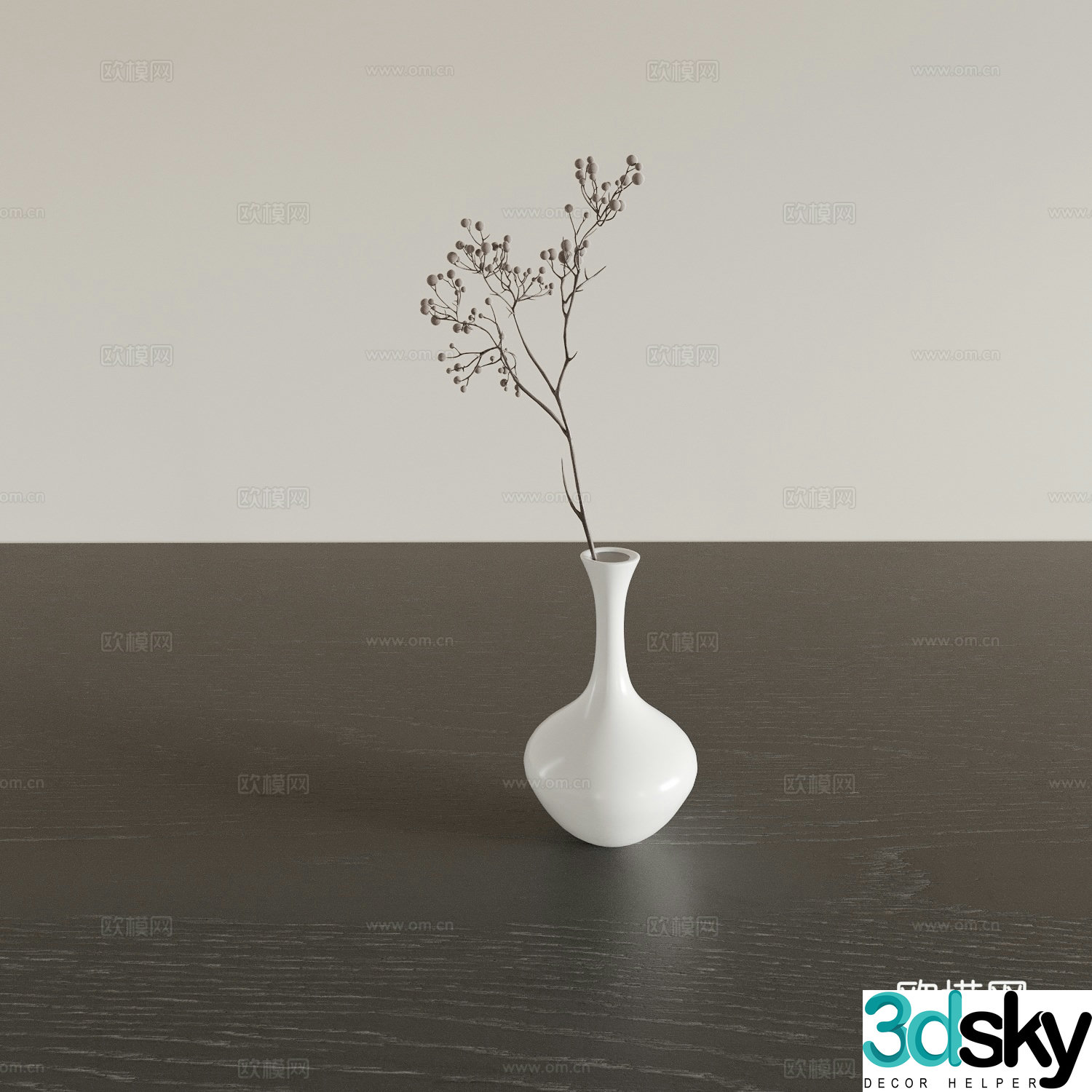 Vase Flower Art Flower Arrangement Green Plant Bonsai Pot Plant Indoor Green Plant Plant Ornament 3D Model