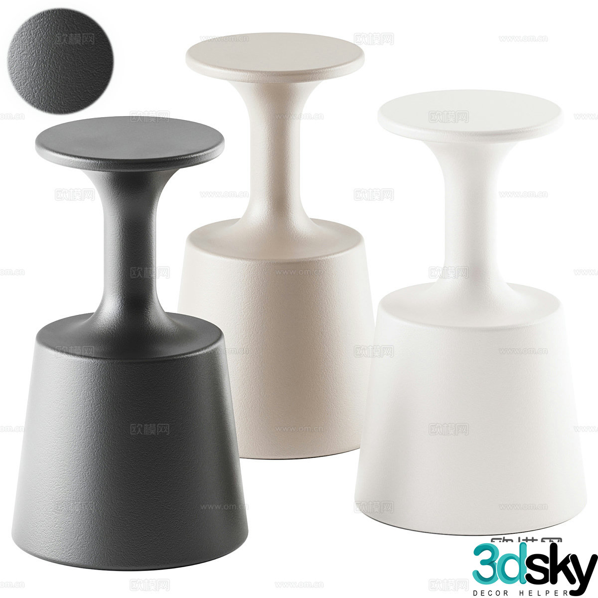New Chinese style stool 3d model