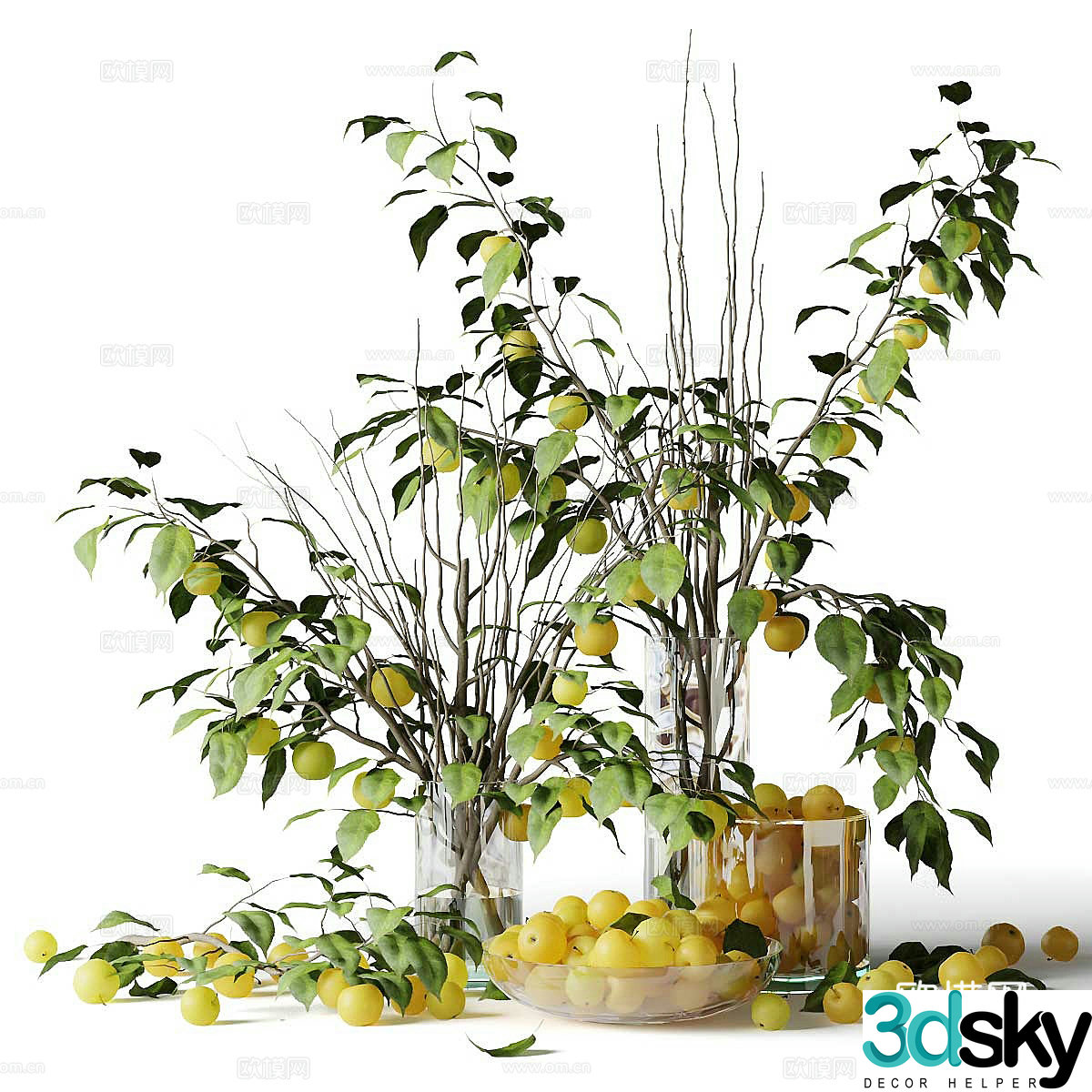 Fruit compote 3d model
