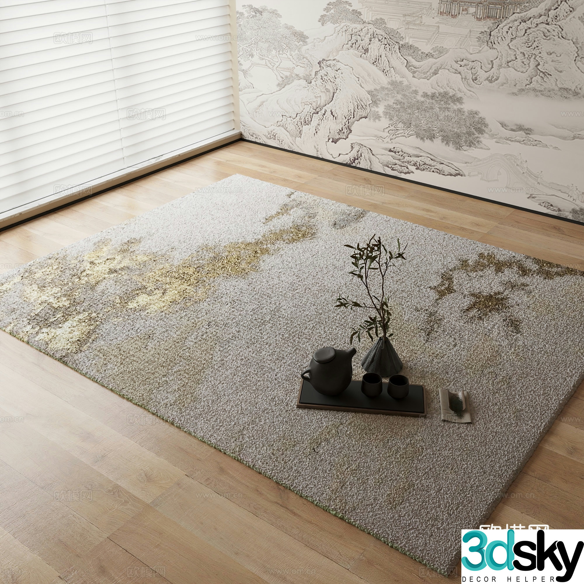 New Chinese carpet 3D model