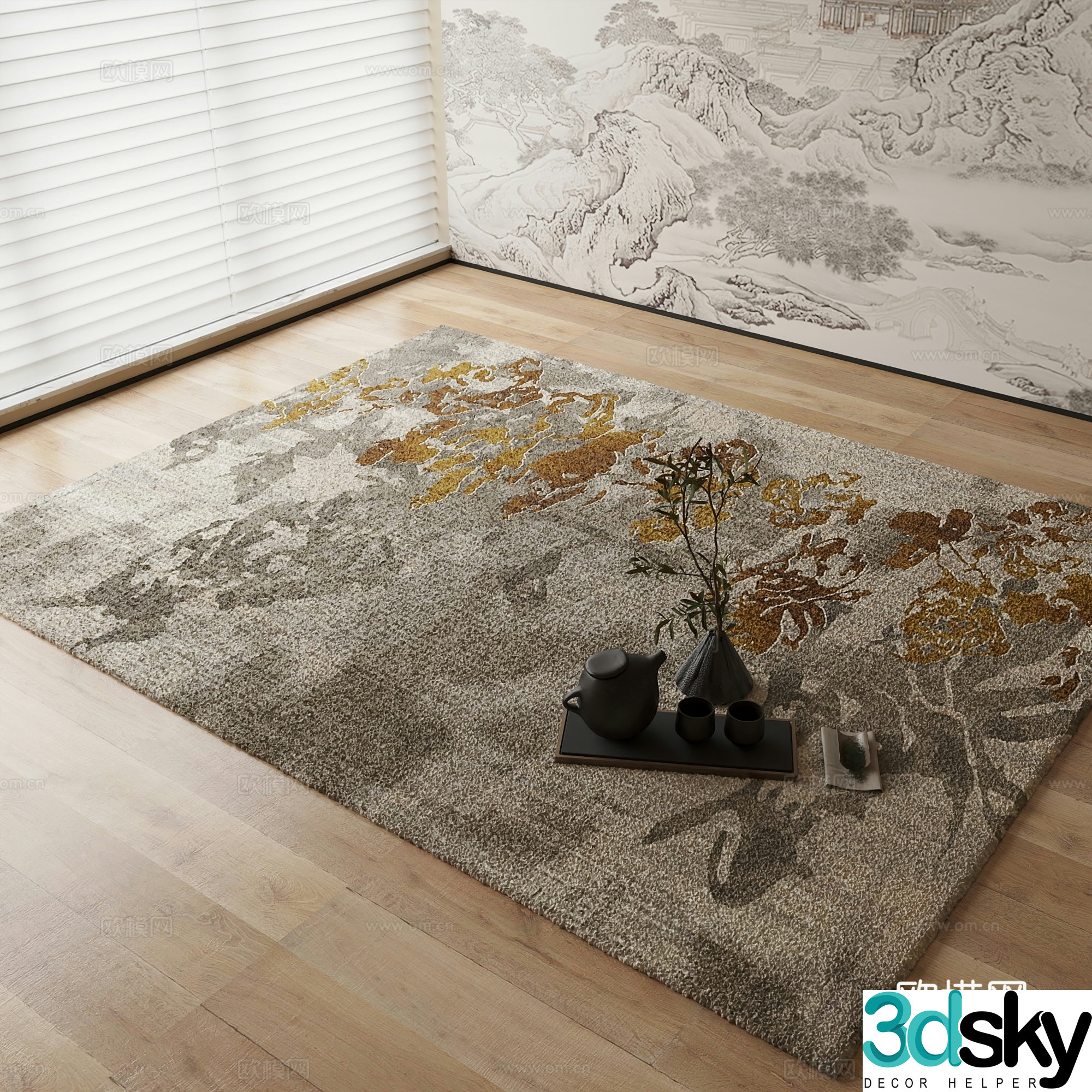 New Chinese carpet 3D model