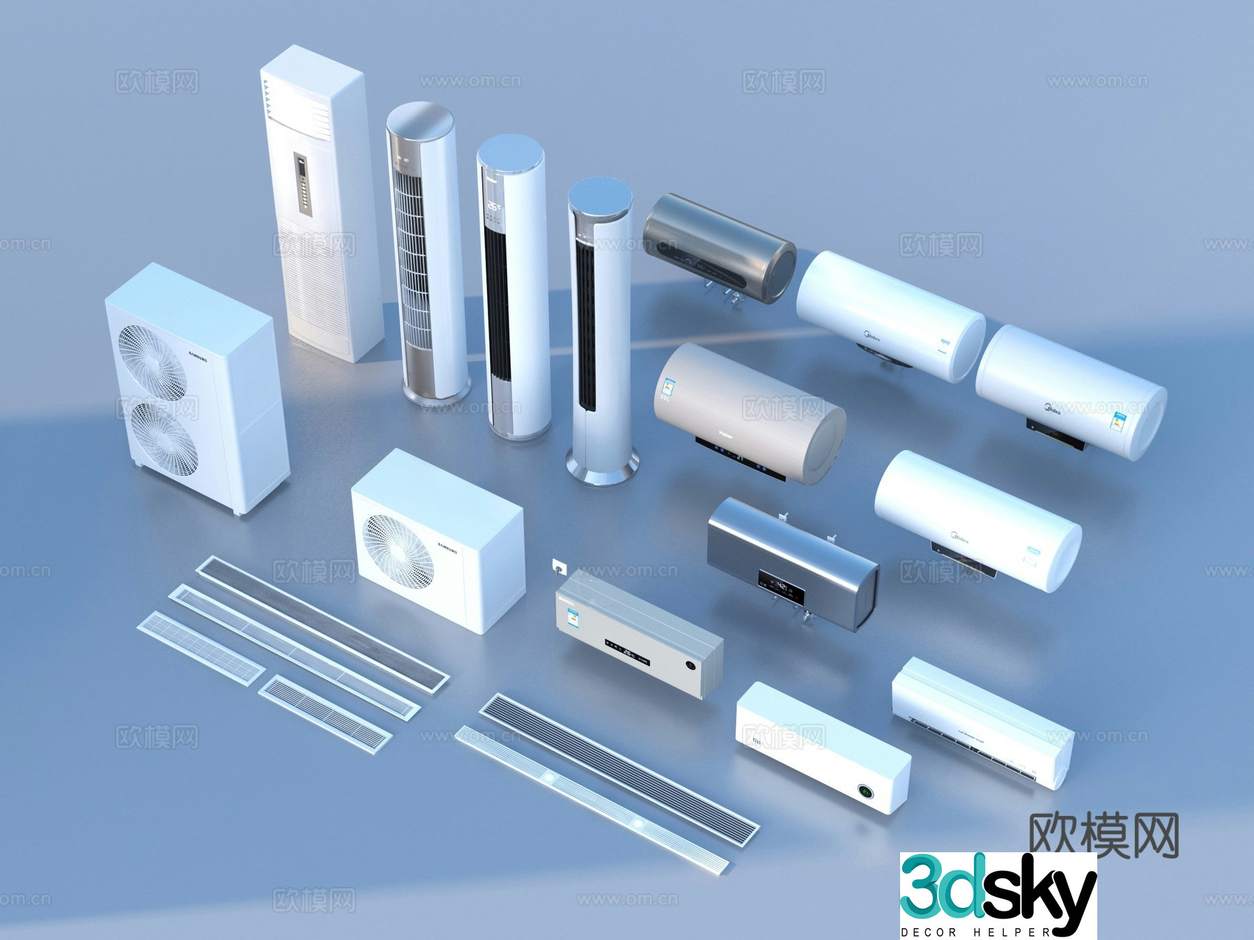Air conditioner air conditioner unit 3D model