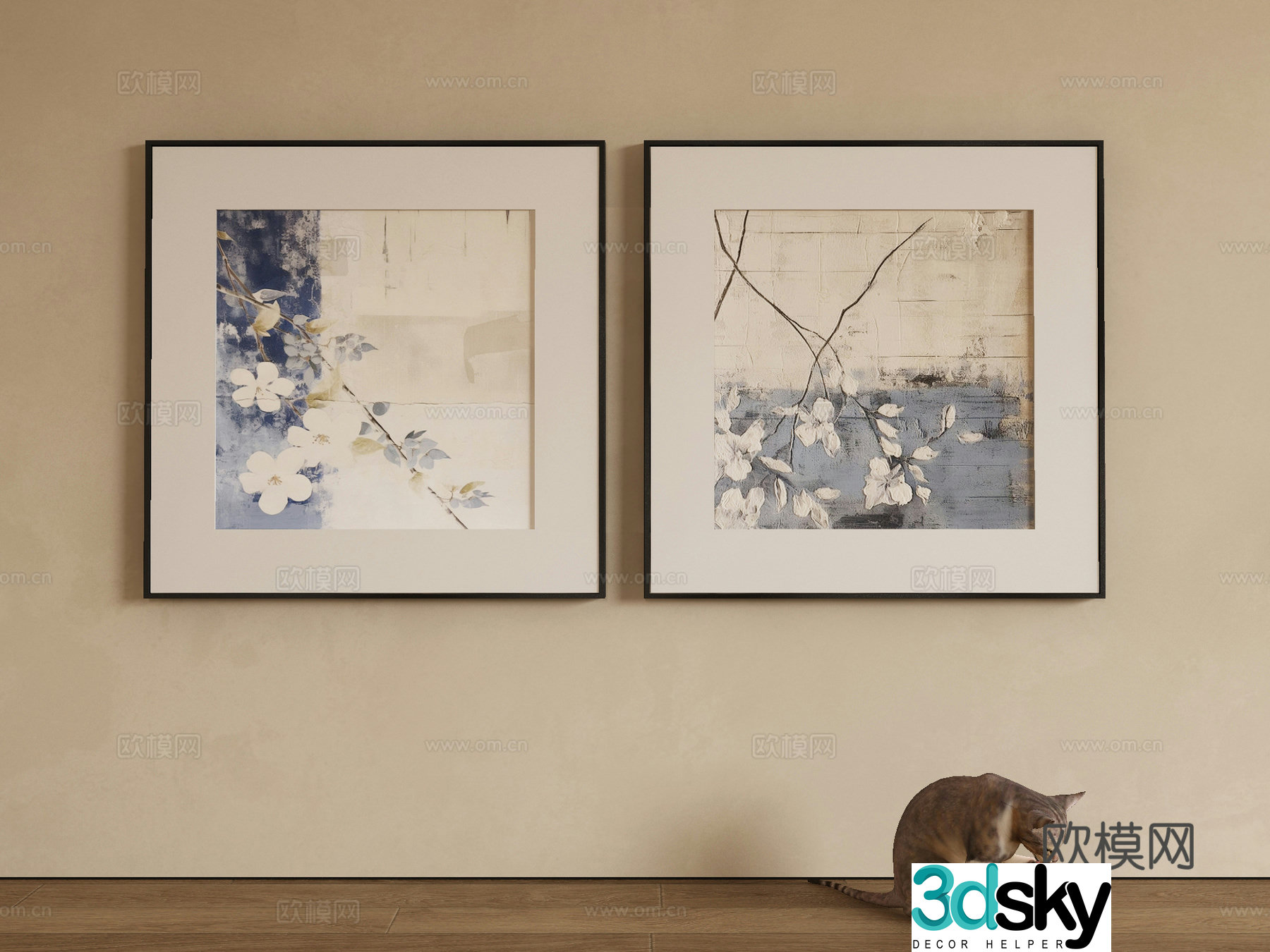 Modern decorative painting 3d model
