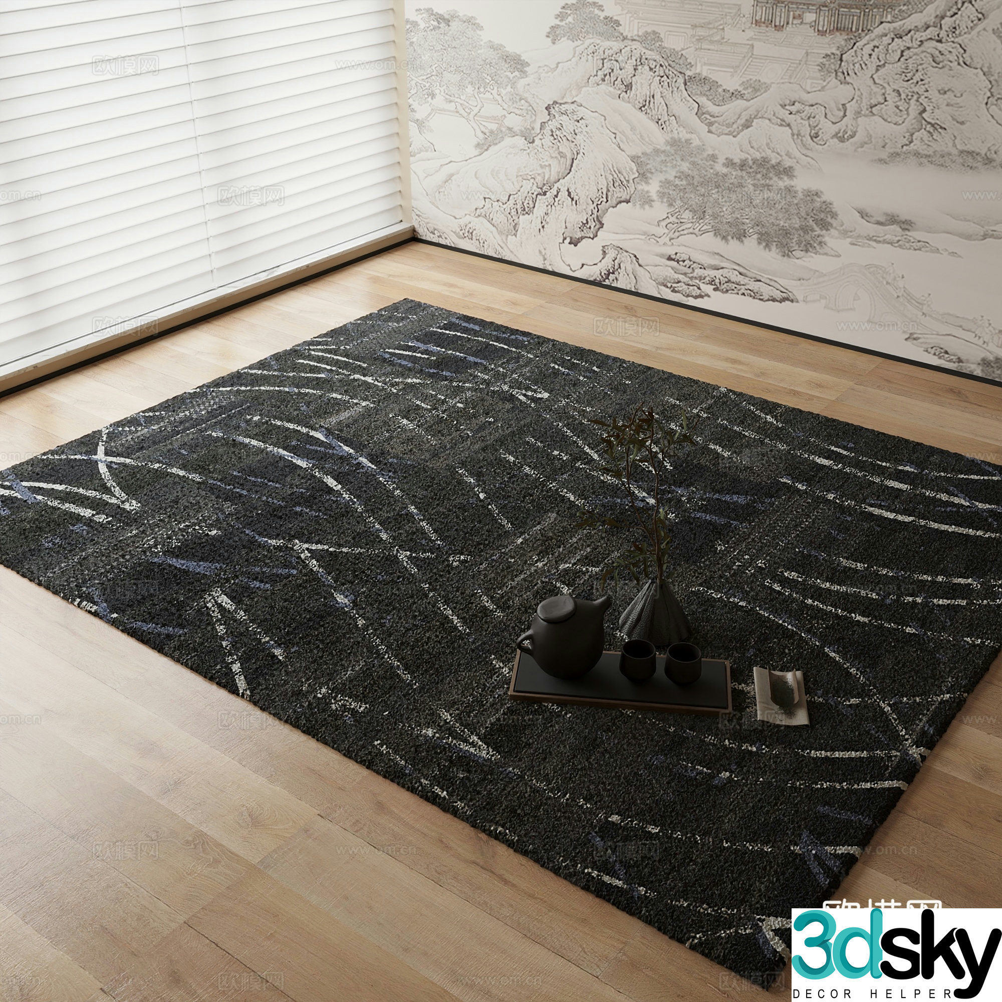 New Chinese carpet 3D model