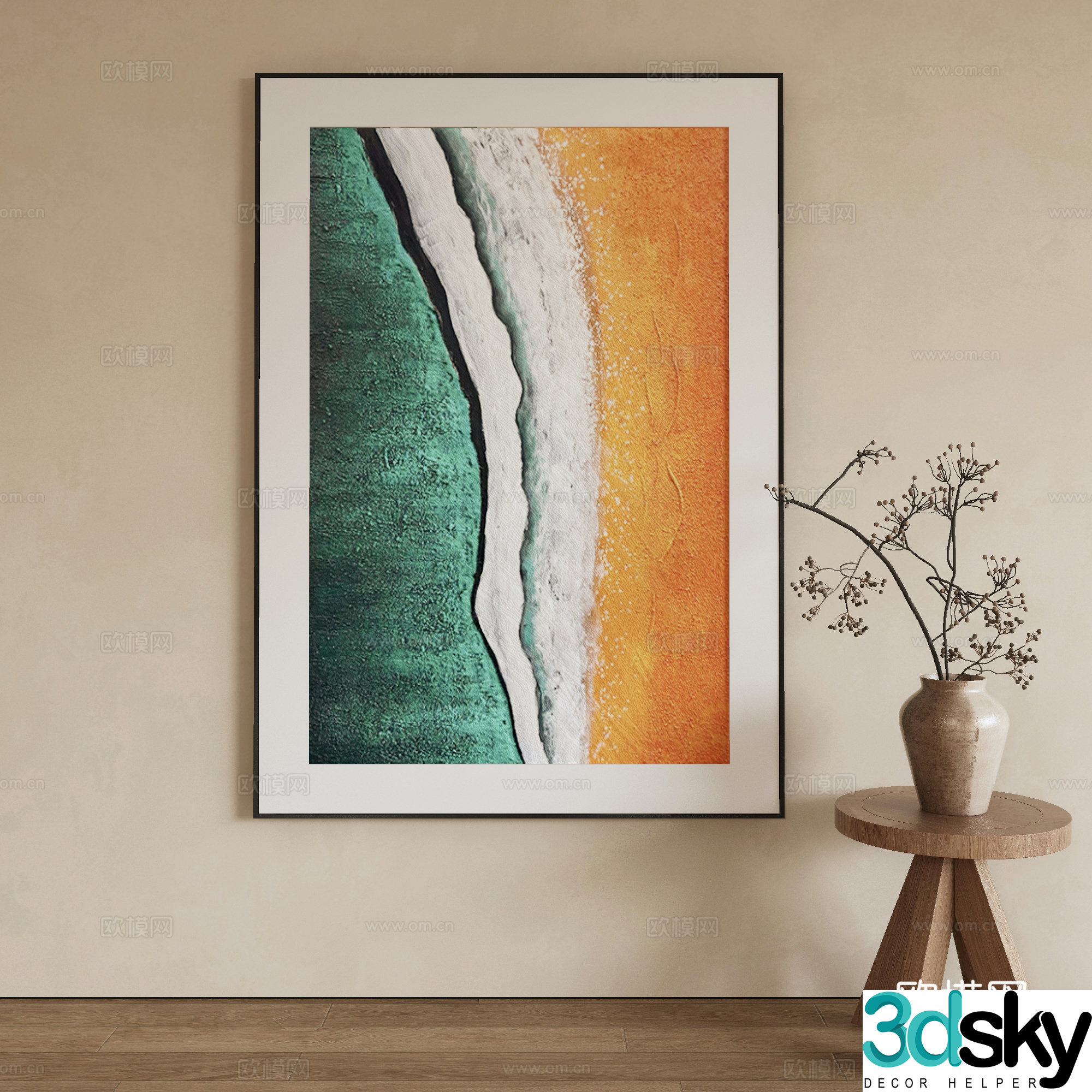 Modern decorative painting 3d model