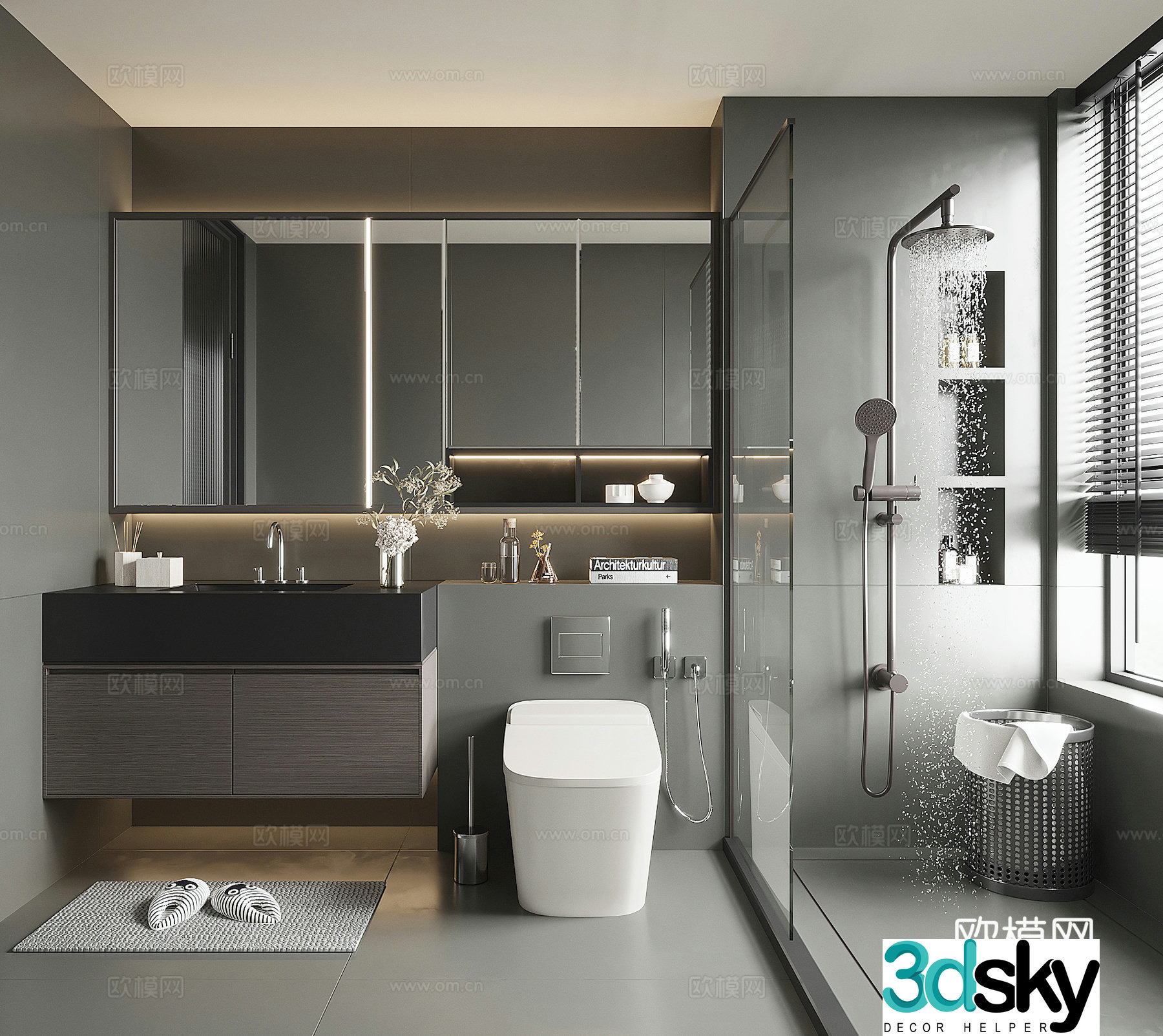 Modern bathroom 3d model